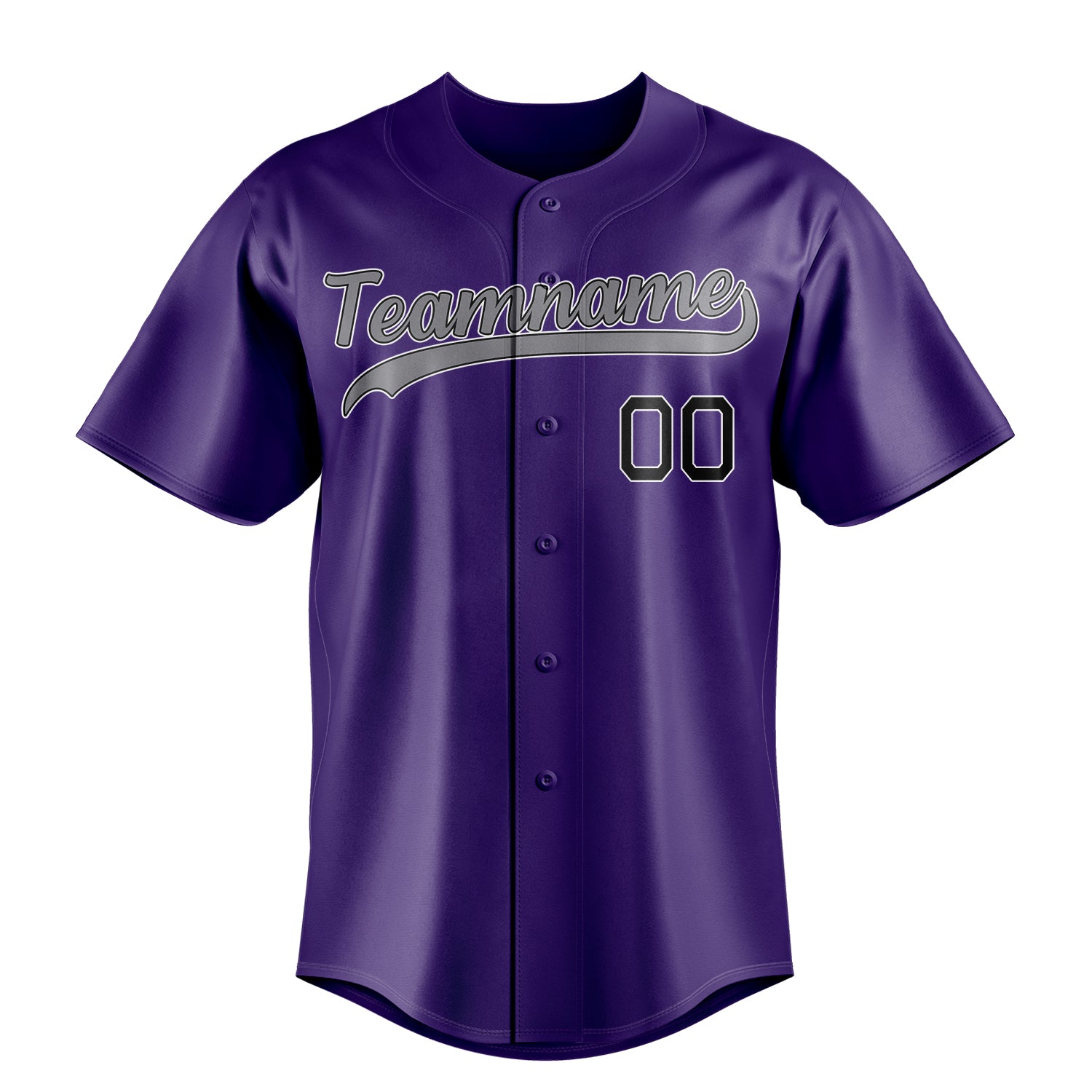 Custom Purple & Black Color Fan Baseball Jersey