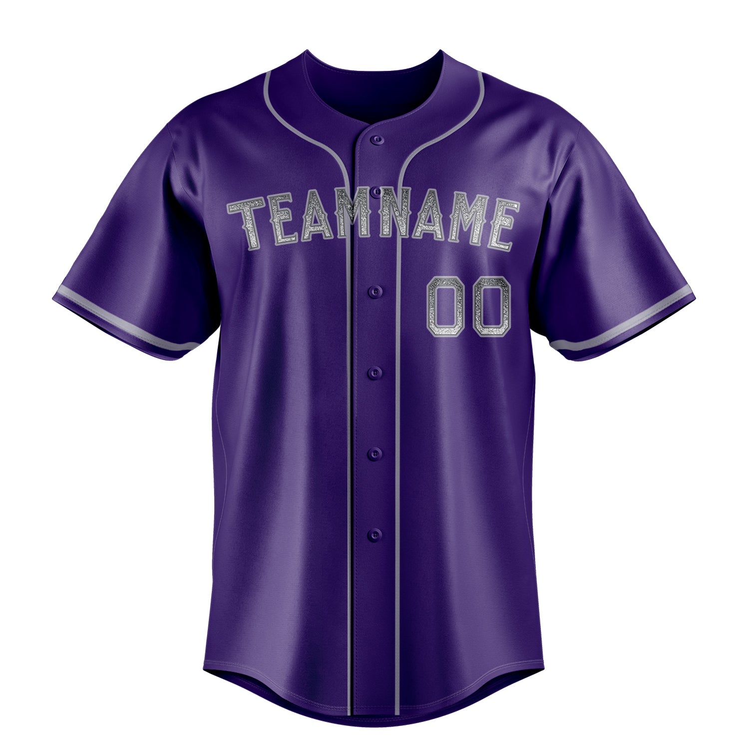 Custom Purple & Gray Color Fan Baseball Jersey
