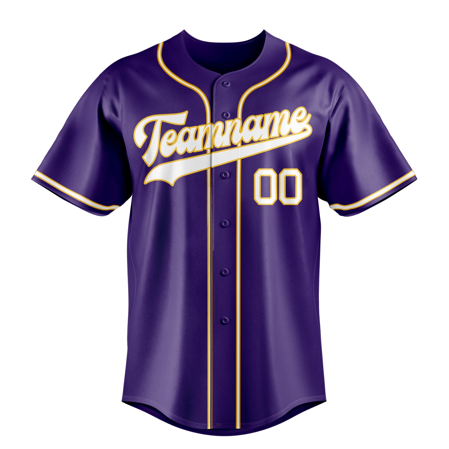 Custom Purple & White Color Fan Baseball Jersey