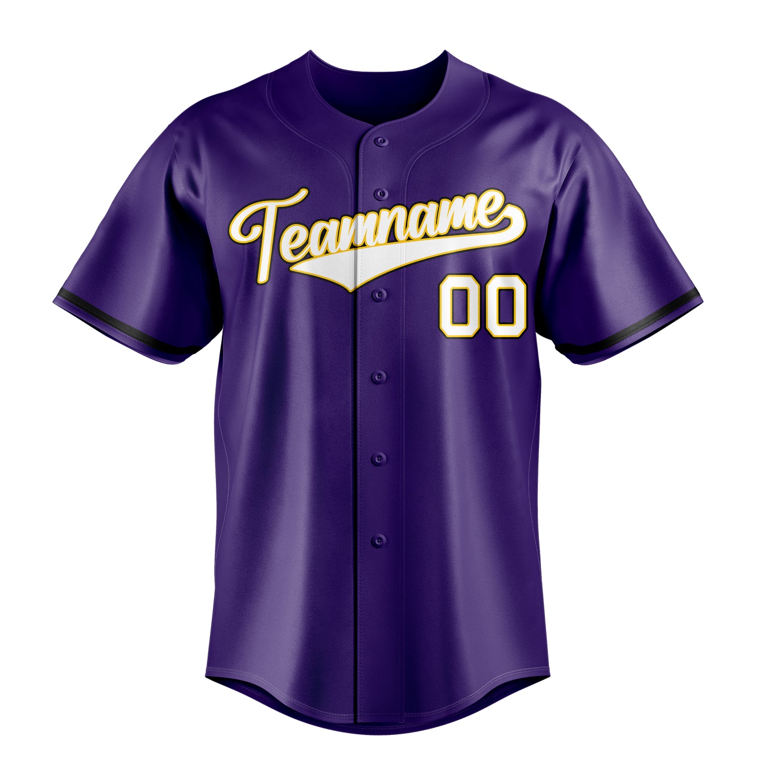 Custom Purple & White Color Fan Baseball Jersey