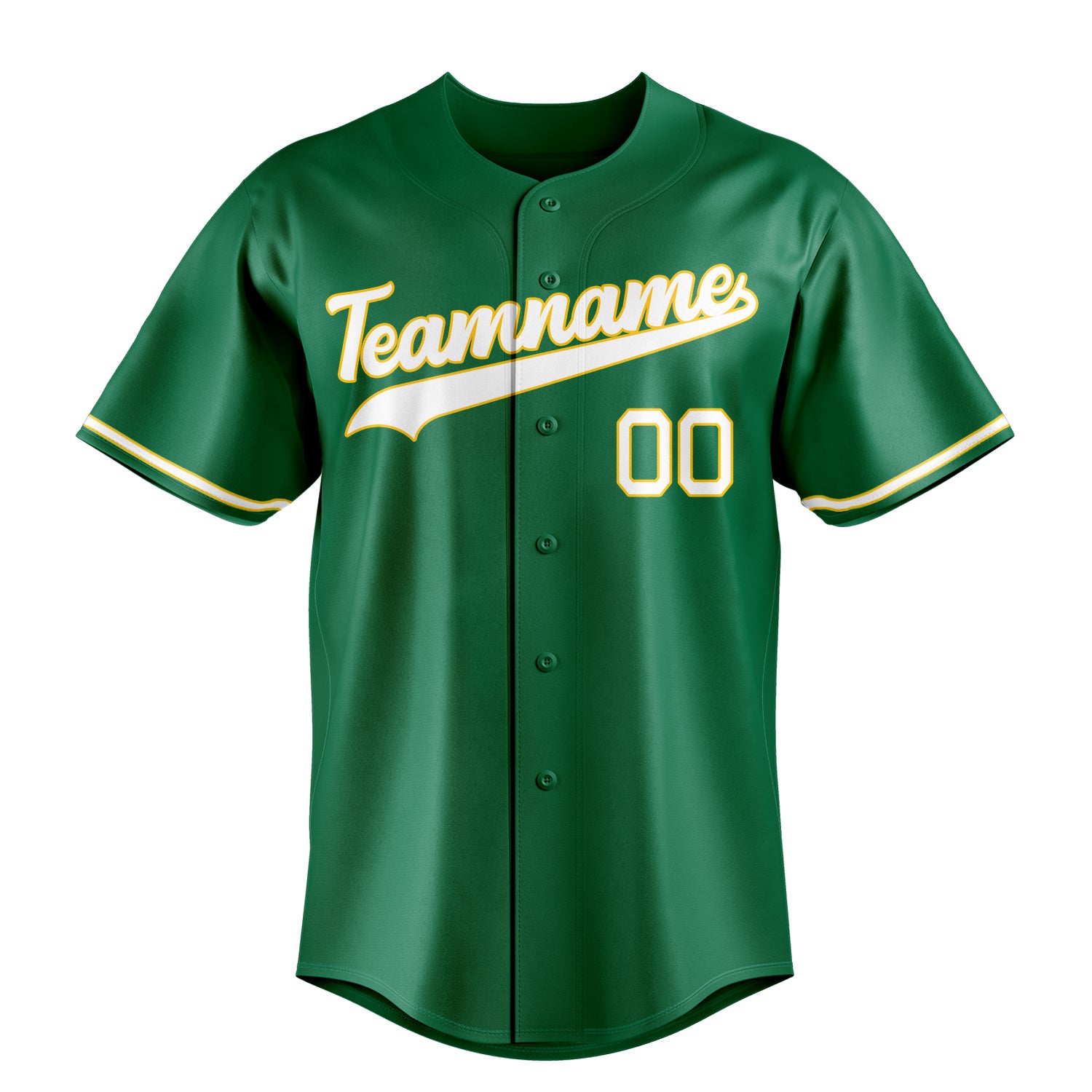 Custom Kelly Green & White Color Fan Baseball Jersey