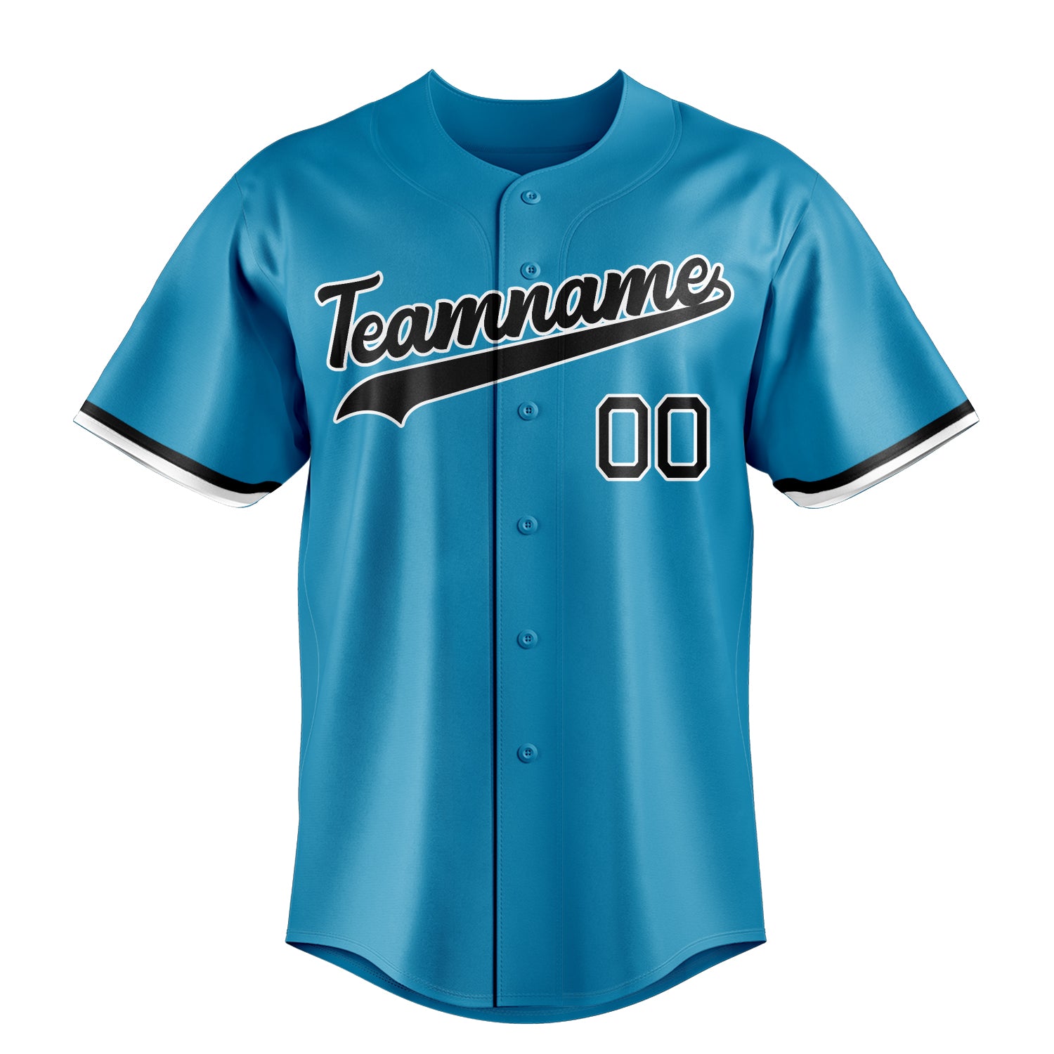 Custom Panther Blue & Black Color Fan Baseball Jersey