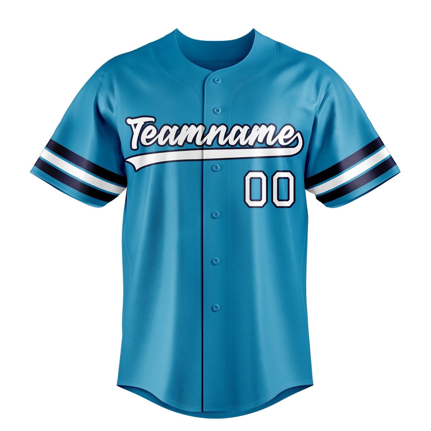 Custom Panther Blue & White Color Fan Baseball Jersey