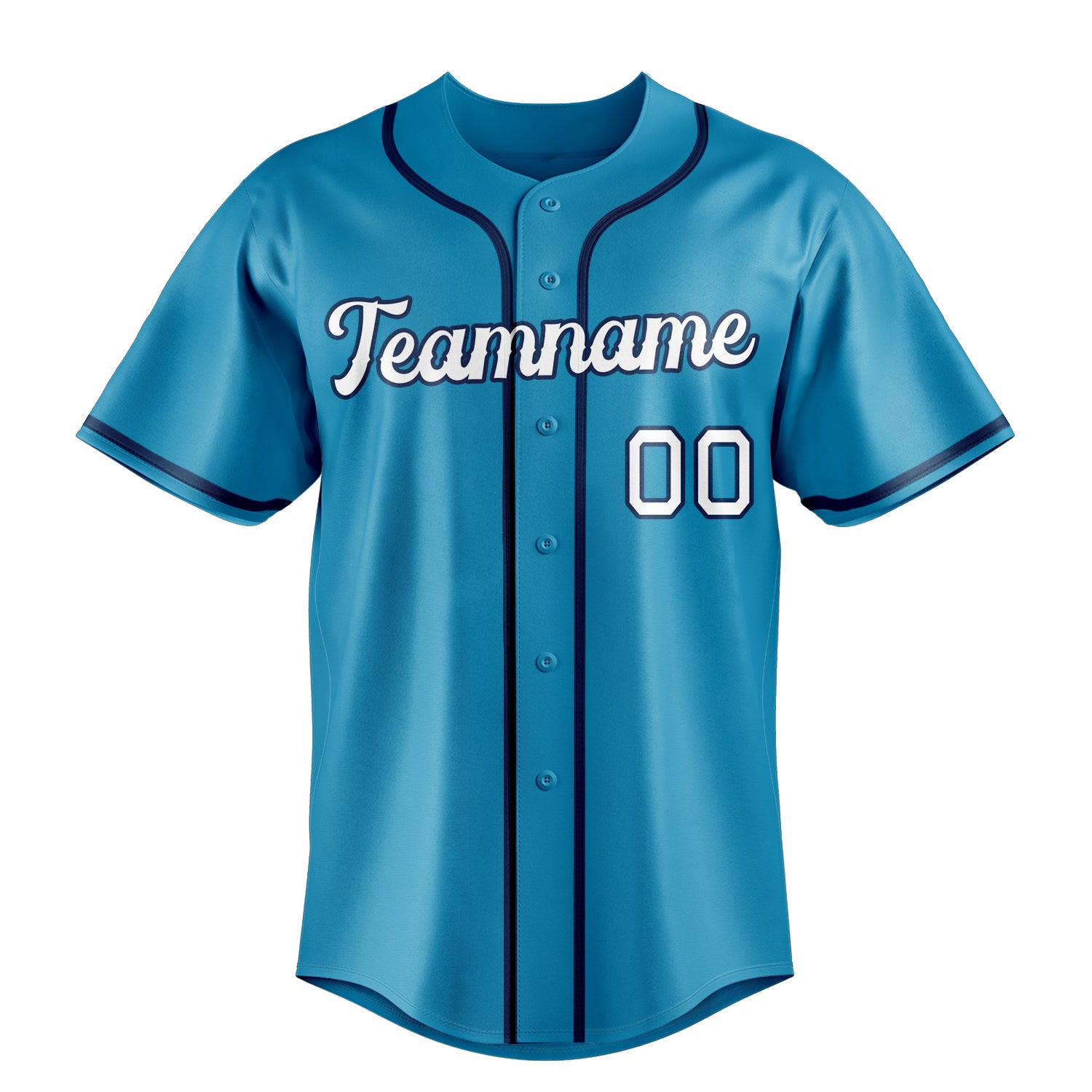 Custom Panther Blue & White Color Fan Baseball Jersey