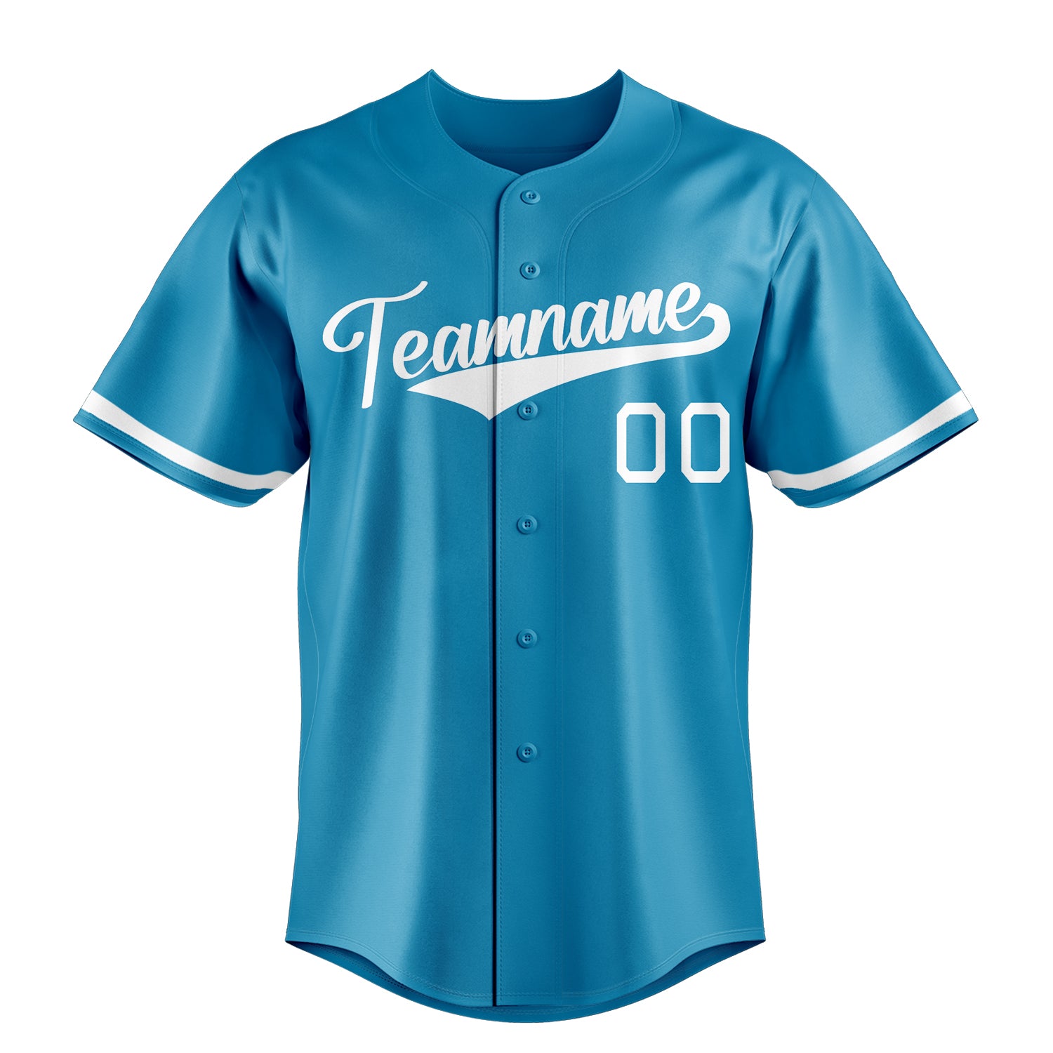Custom Panther Blue & White Color Fan Baseball Jersey