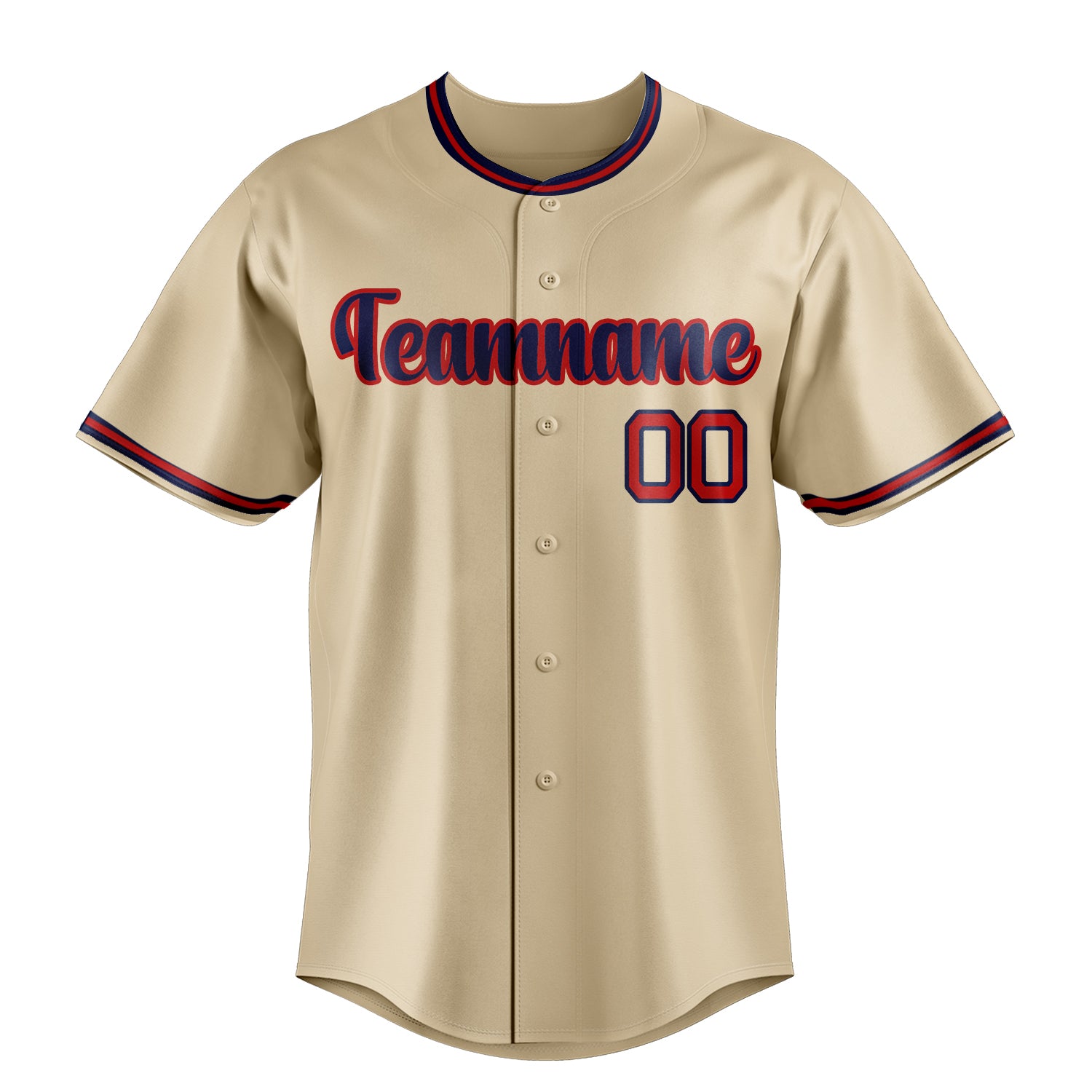 Custom Sand & Black Color Fan Baseball Jersey