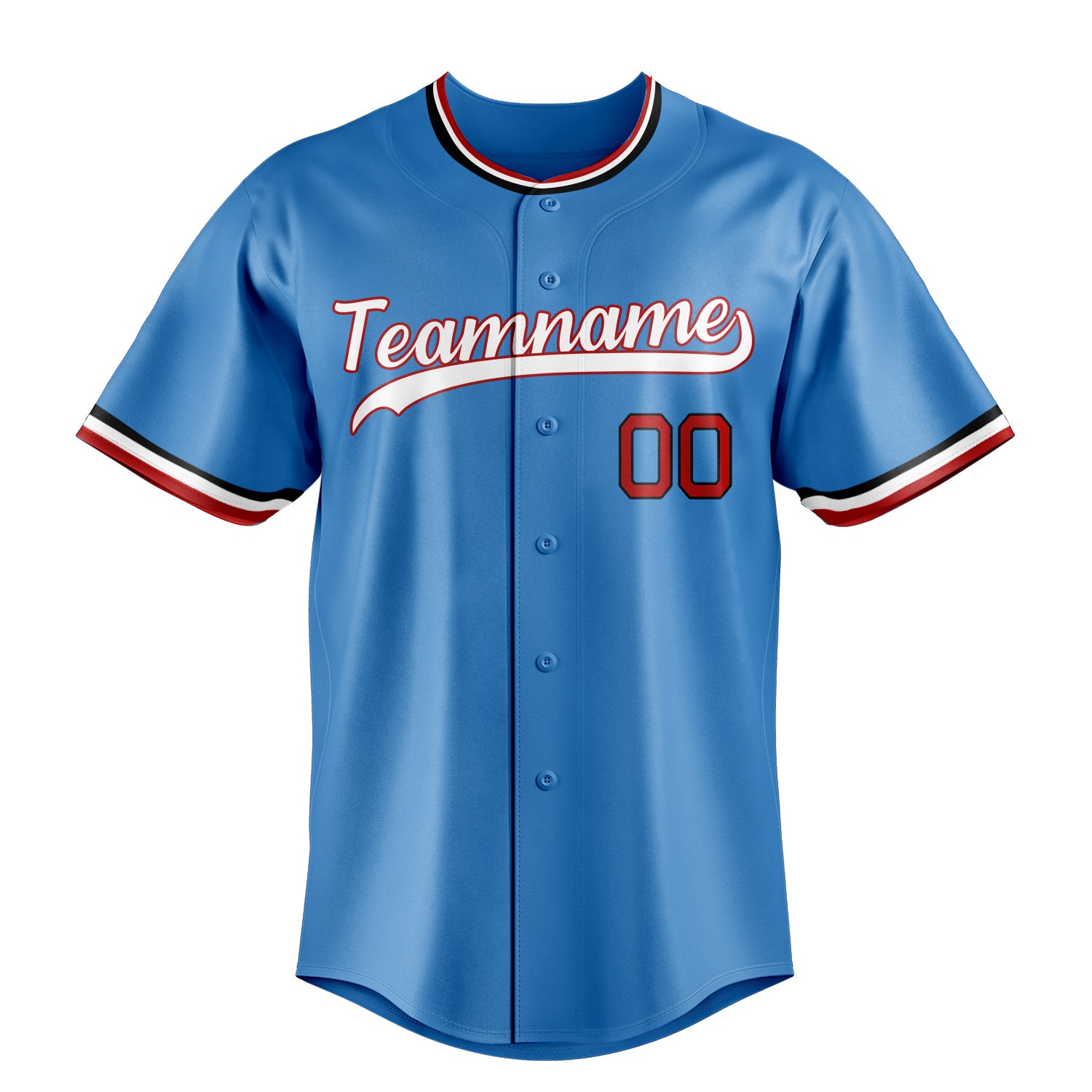 Custom Powder Blue & White Color Fan Baseball Jersey