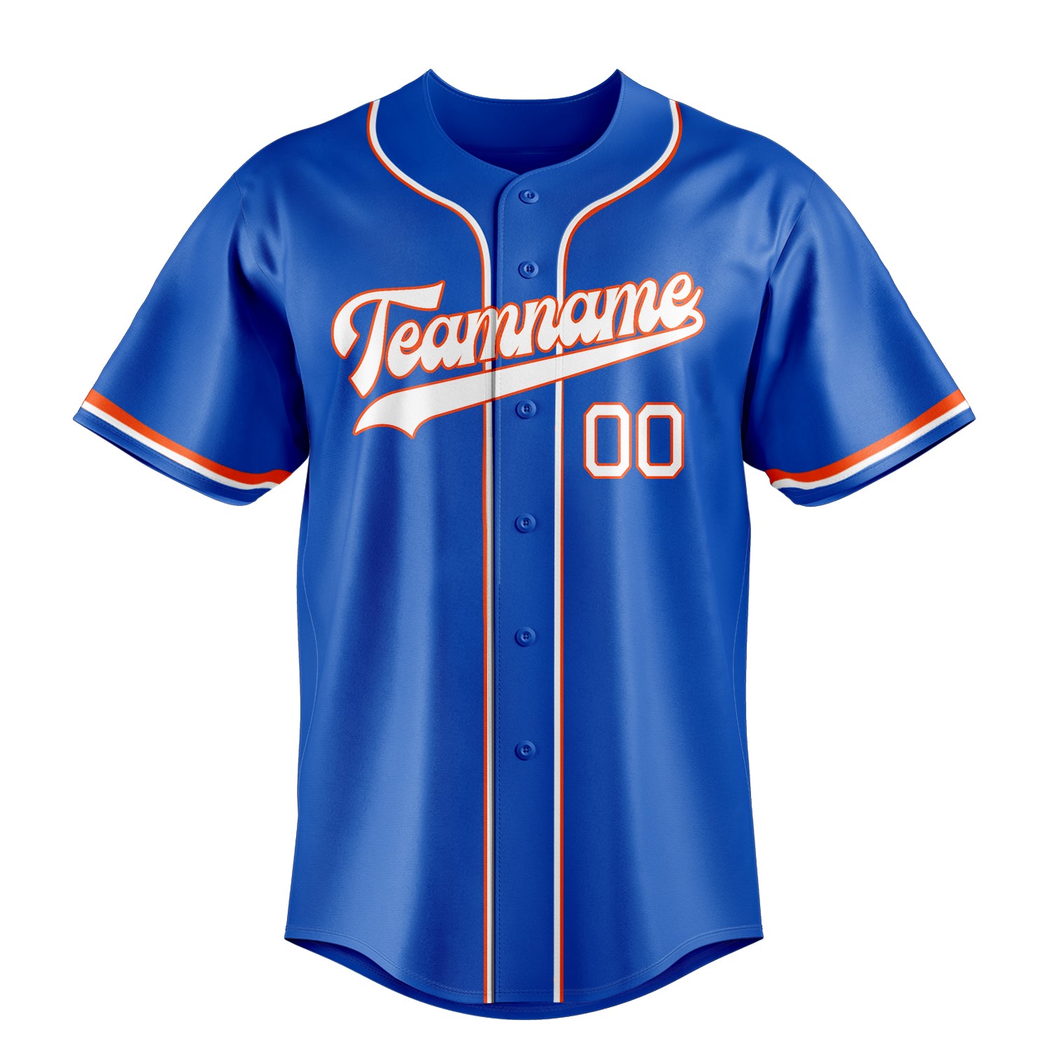 Custom Thunder Blue & White Color Fan Baseball Jersey