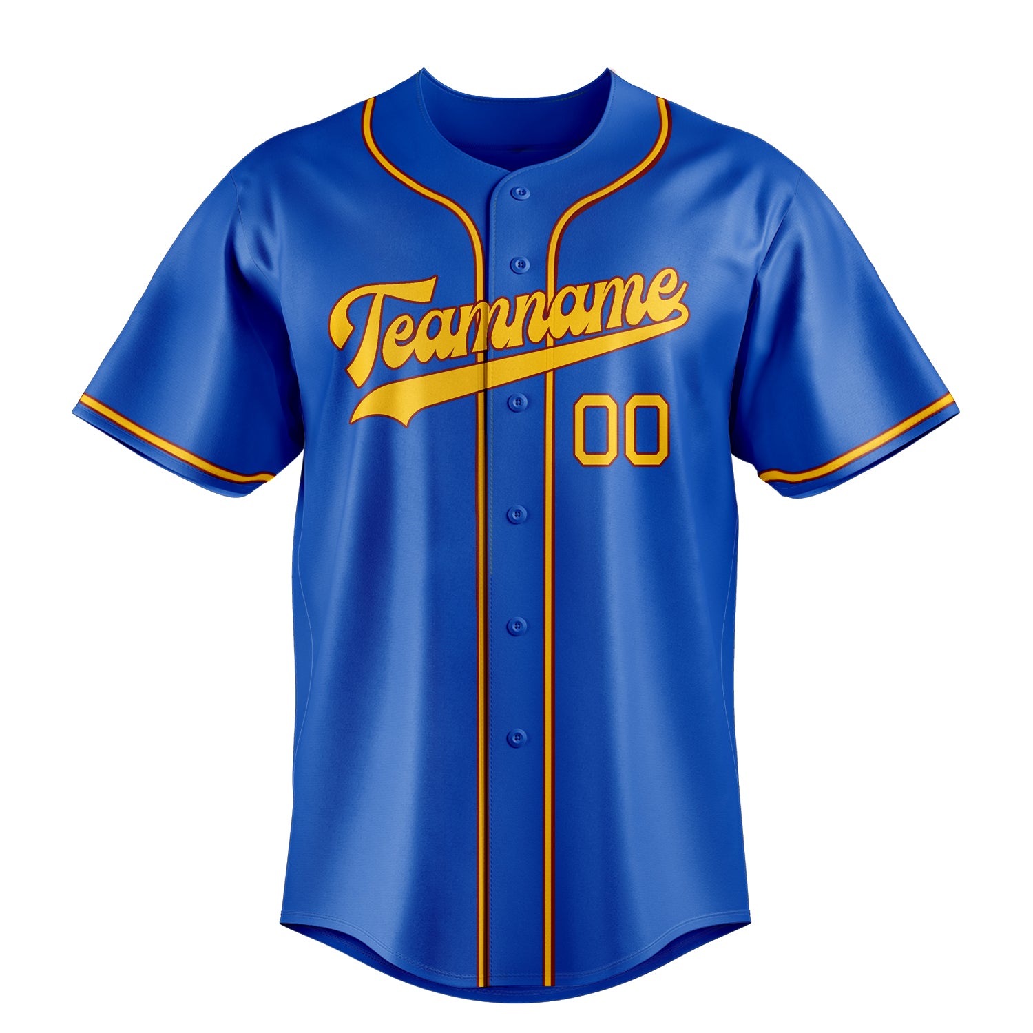 Custom Thunder Blue & Olg Gold Color Fan Baseball Jersey
