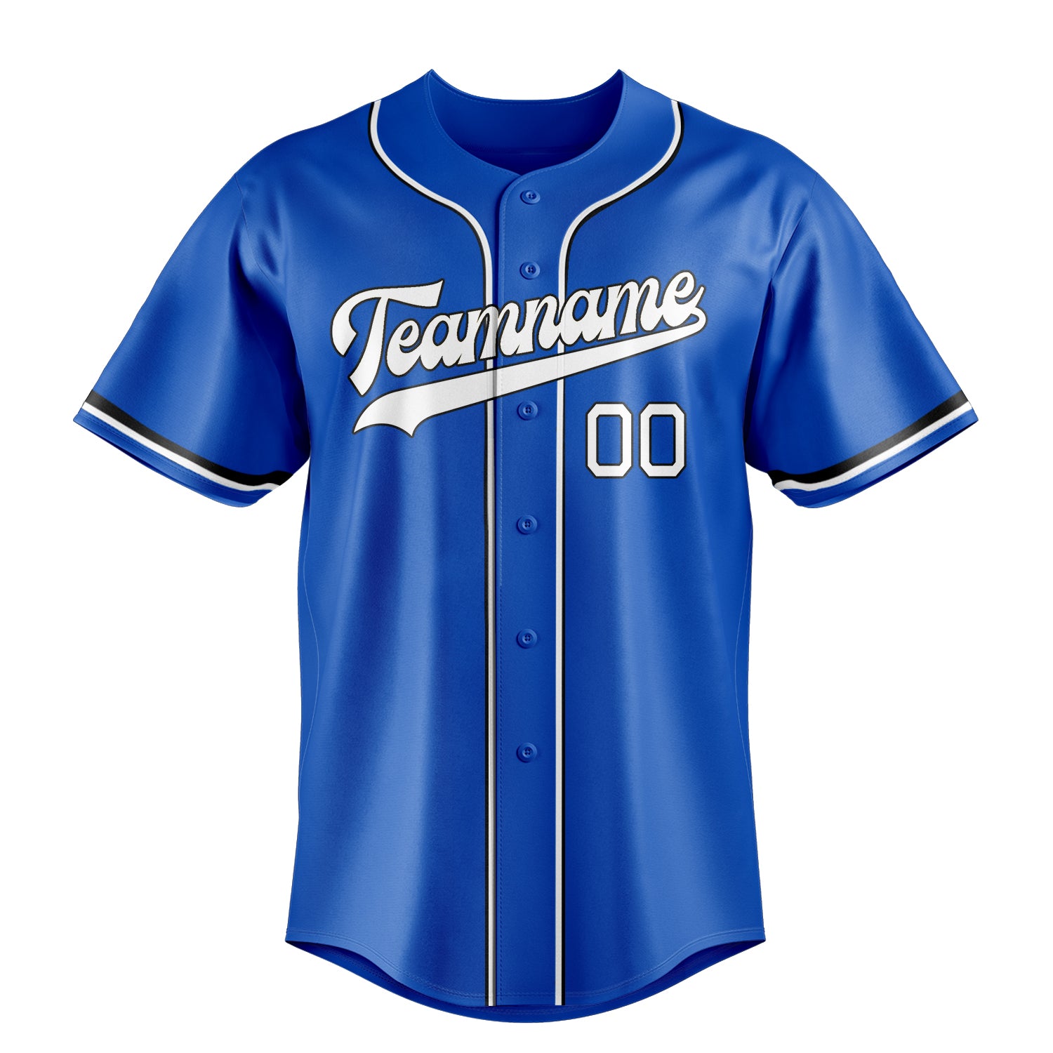 Custom Thunder Blue & White Color Fan Baseball Jersey