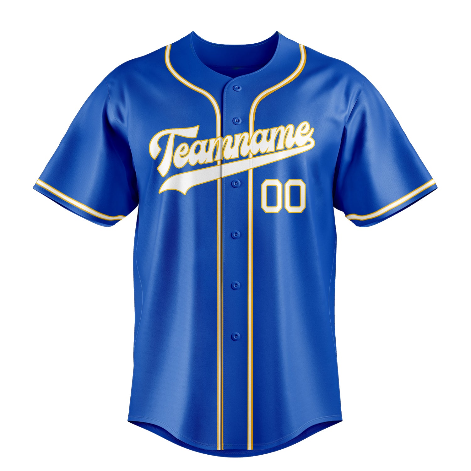 Custom Thunder Blue & White Color Fan Baseball Jersey