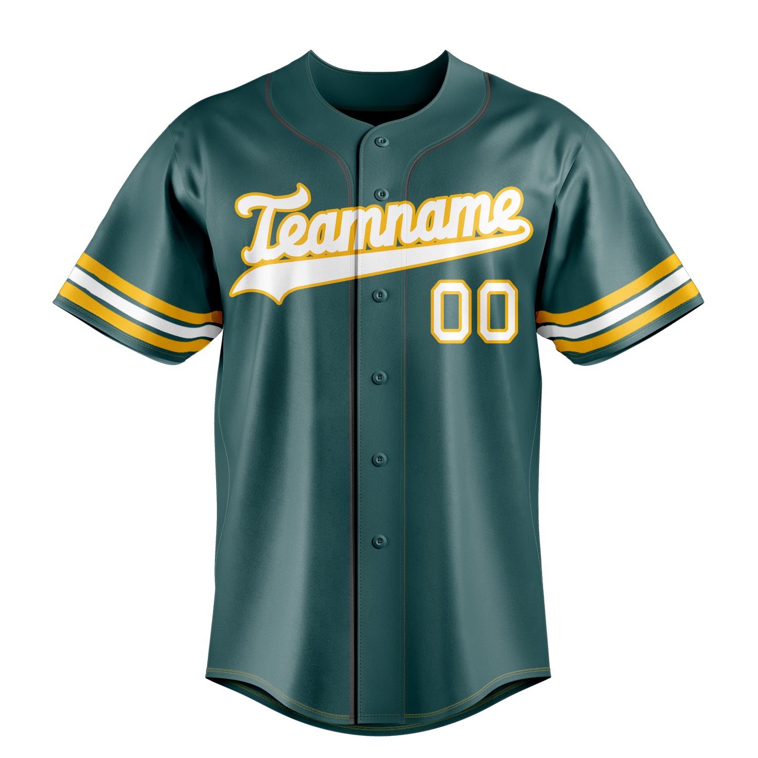 Custom Midnight Green & White Color Fan Baseball Jersey