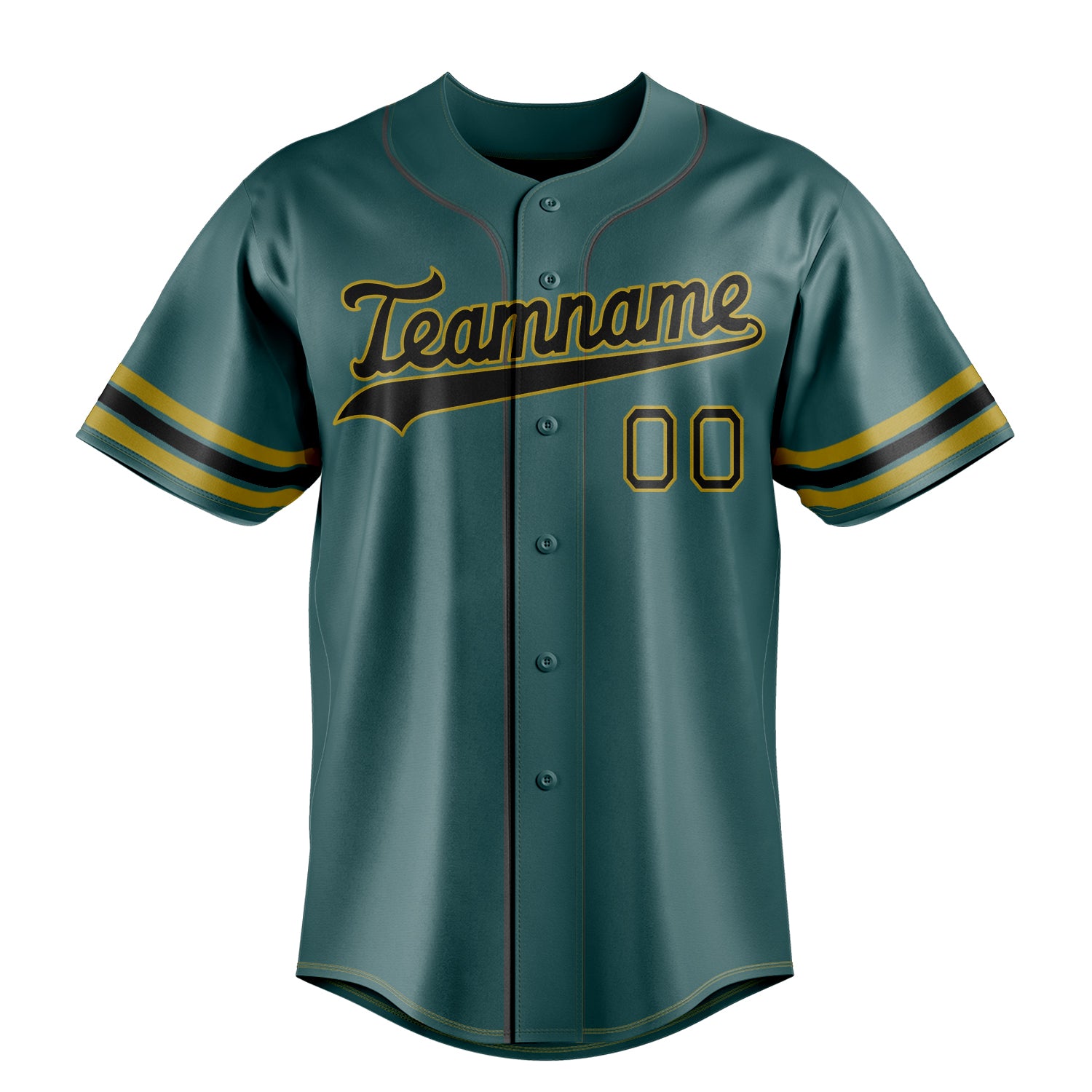 Custom Midnight Green & Black Color Fan Baseball Jersey