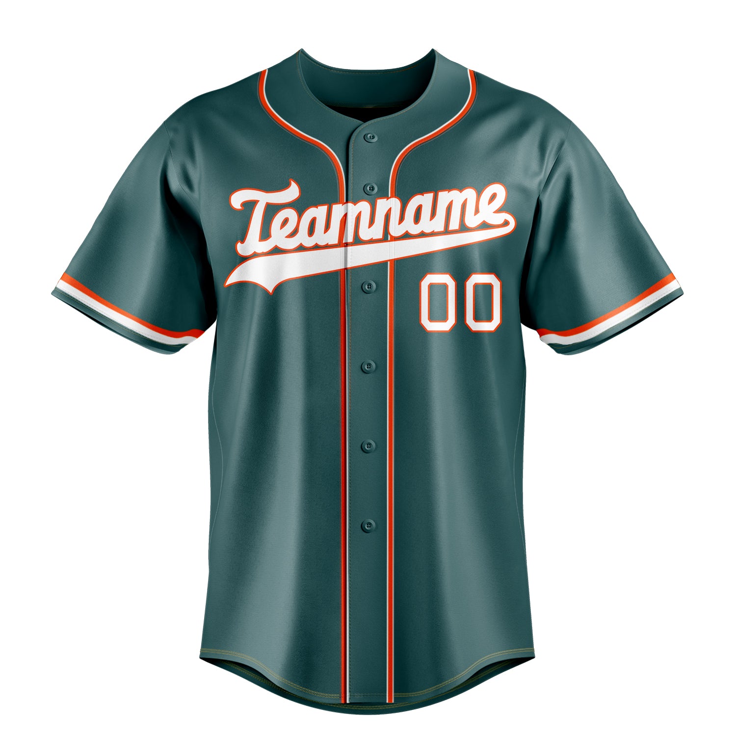 Custom Midnight Green & White Color Fan Baseball Jersey