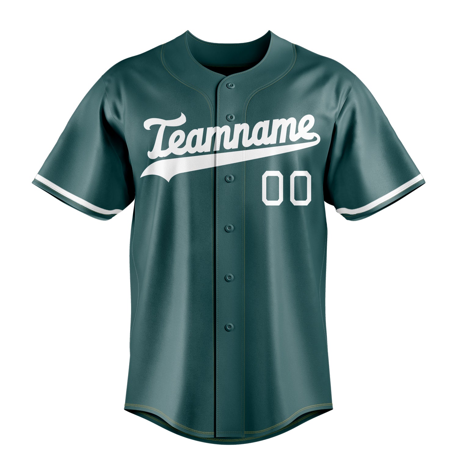Custom Midnight Green & White Color Fan Baseball Jersey