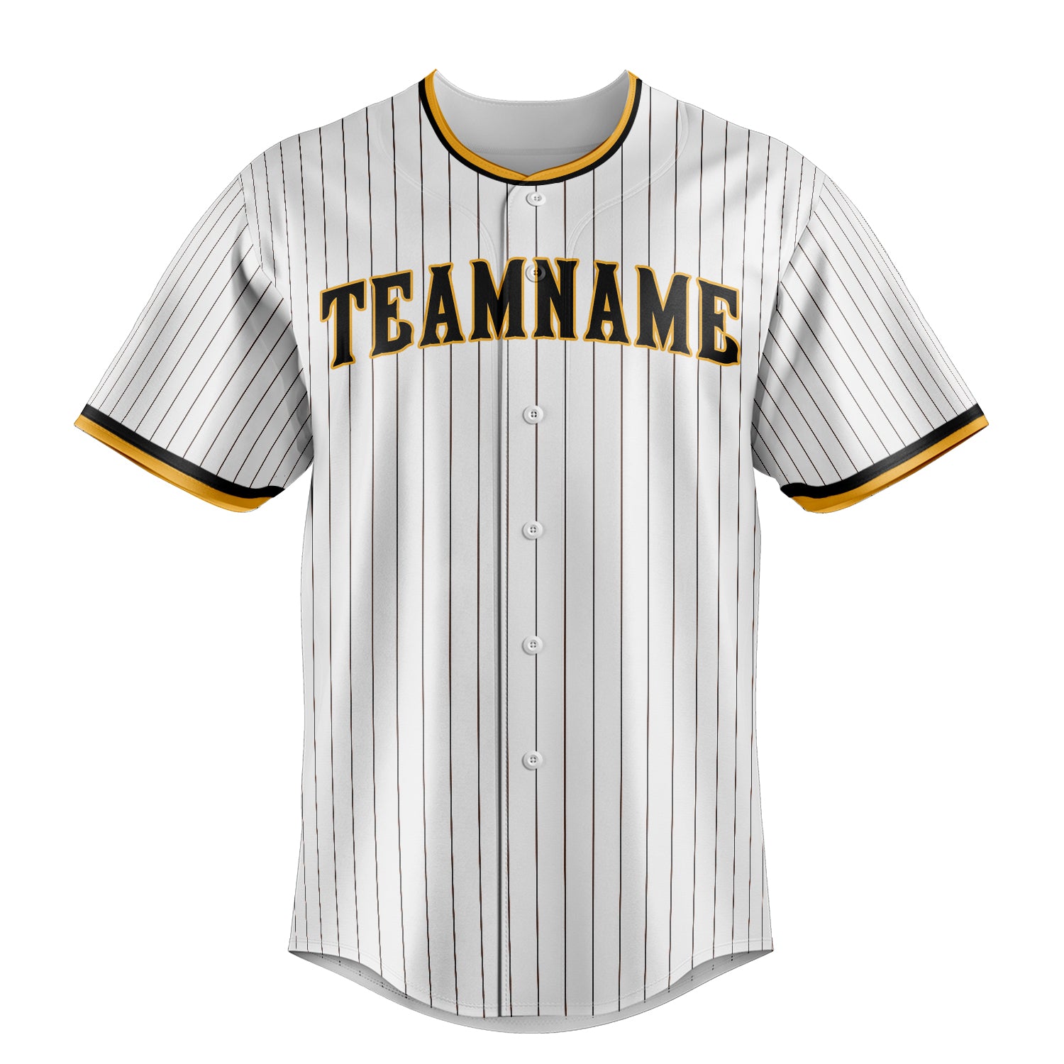 Custom White & Brown Brown Pinstripe Fan Baseball Jersey