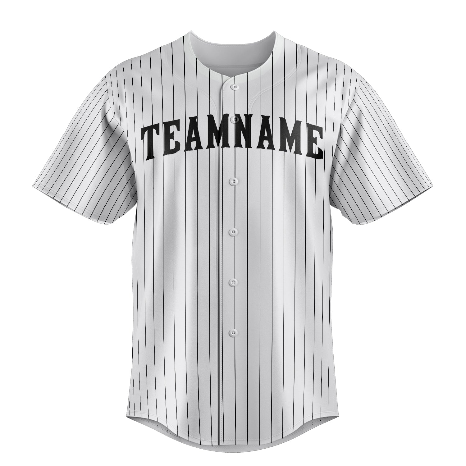 Custom White & Black Black Pinstripe Fan Baseball Jersey