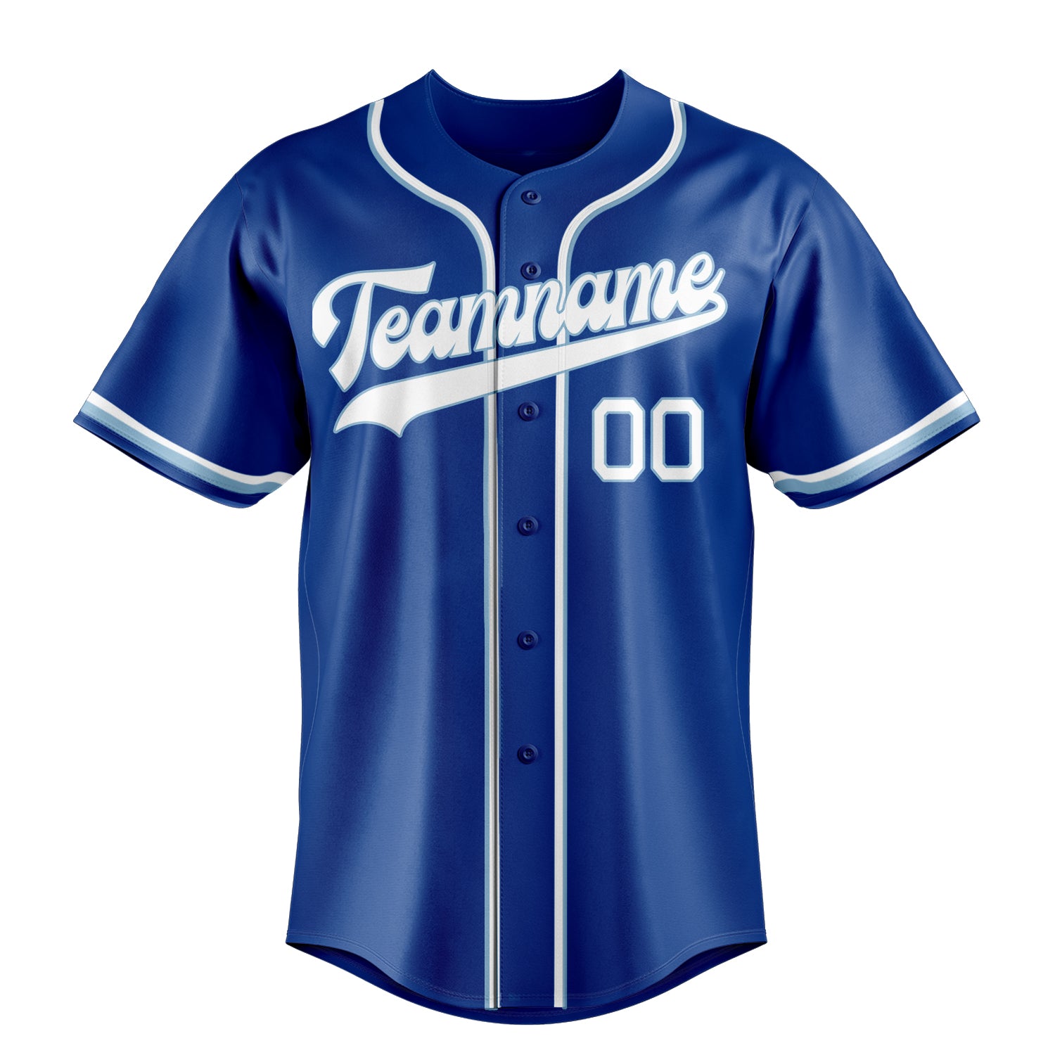 Custom Royal & White Color Fan Baseball Jersey