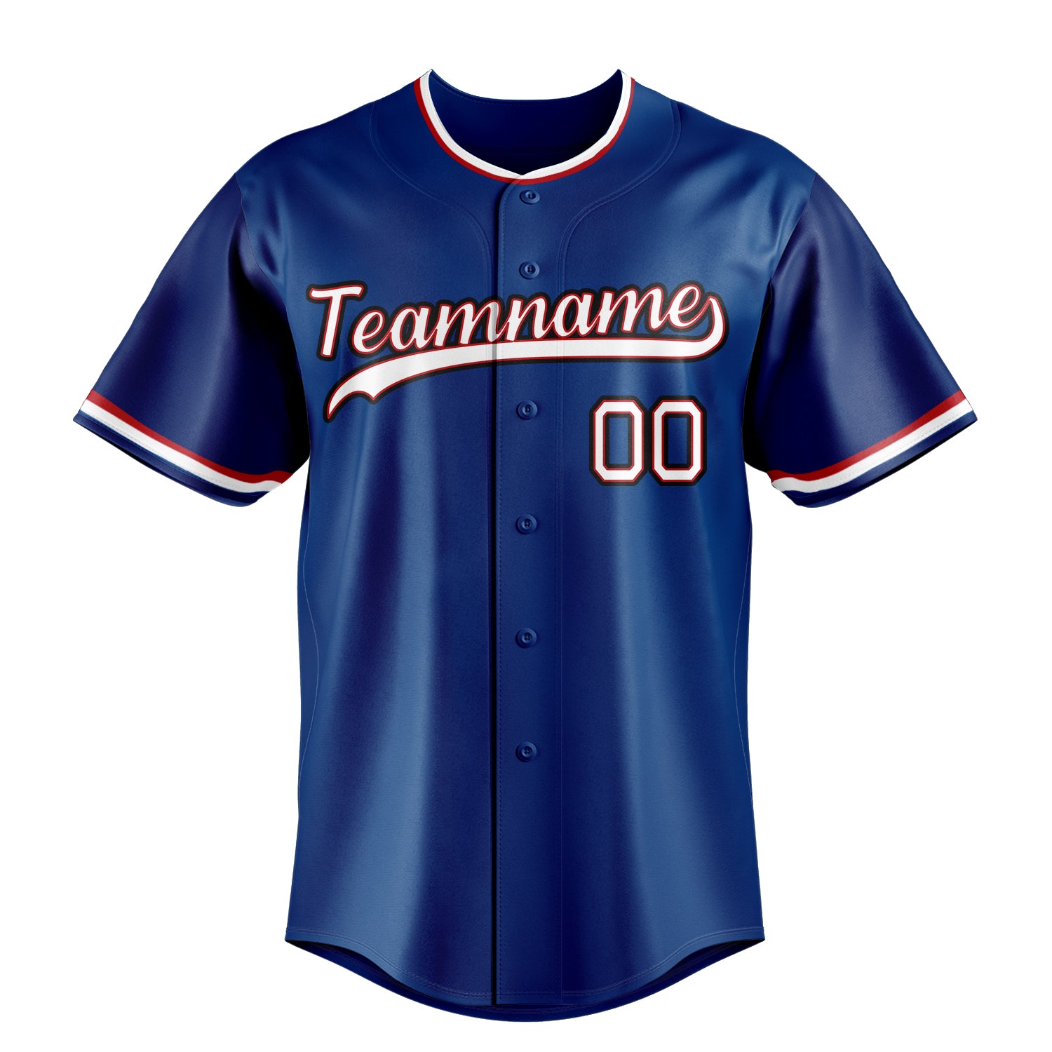 Custom Royal & White Color Fan Baseball Jersey