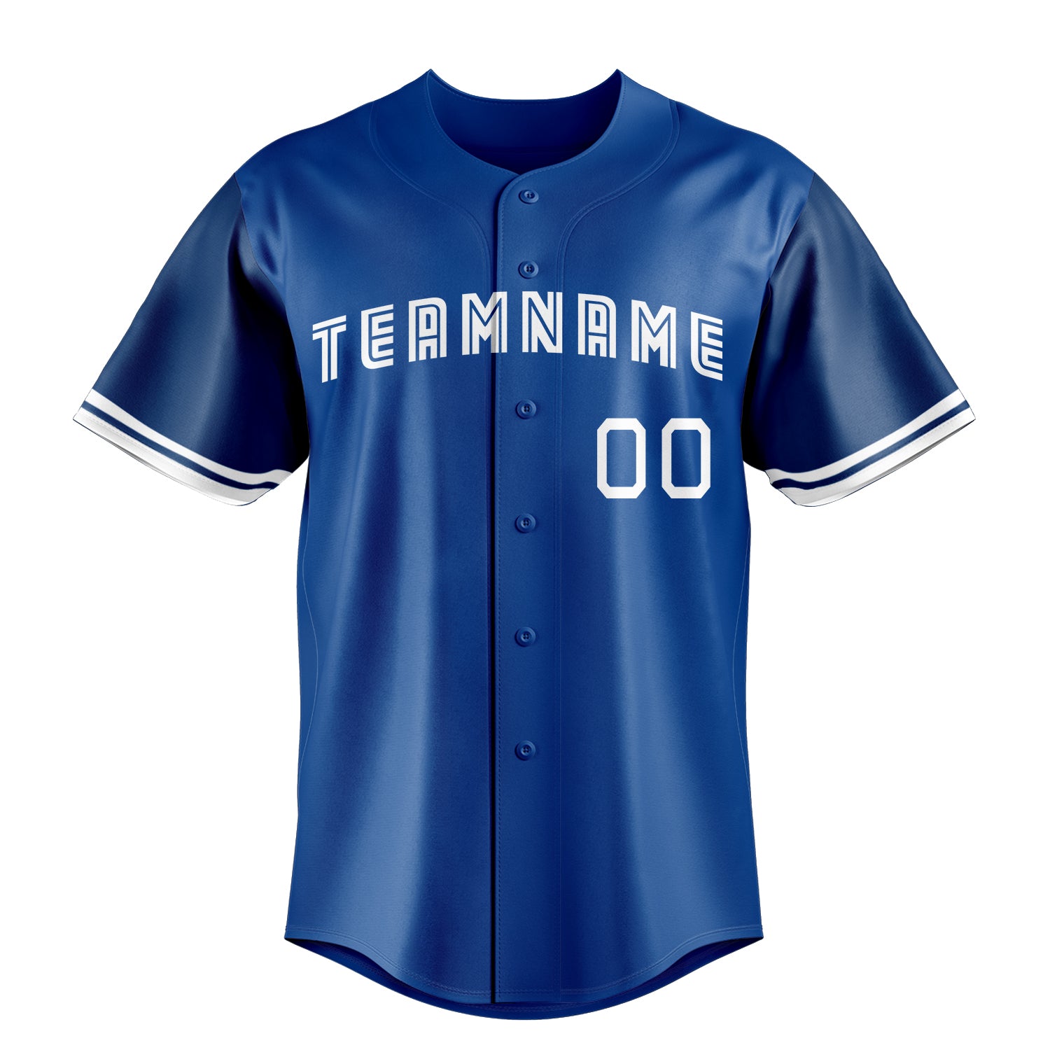 Custom Royal & White Color Fan Baseball Jersey