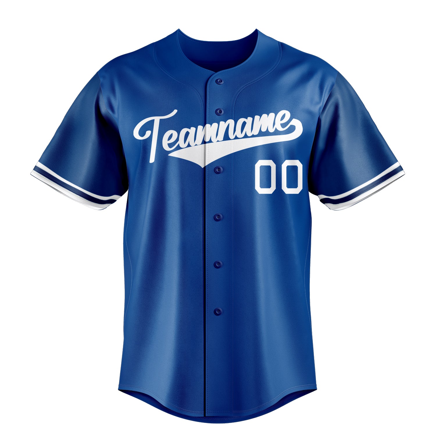 Custom Royal & White Color Fan Baseball Jersey