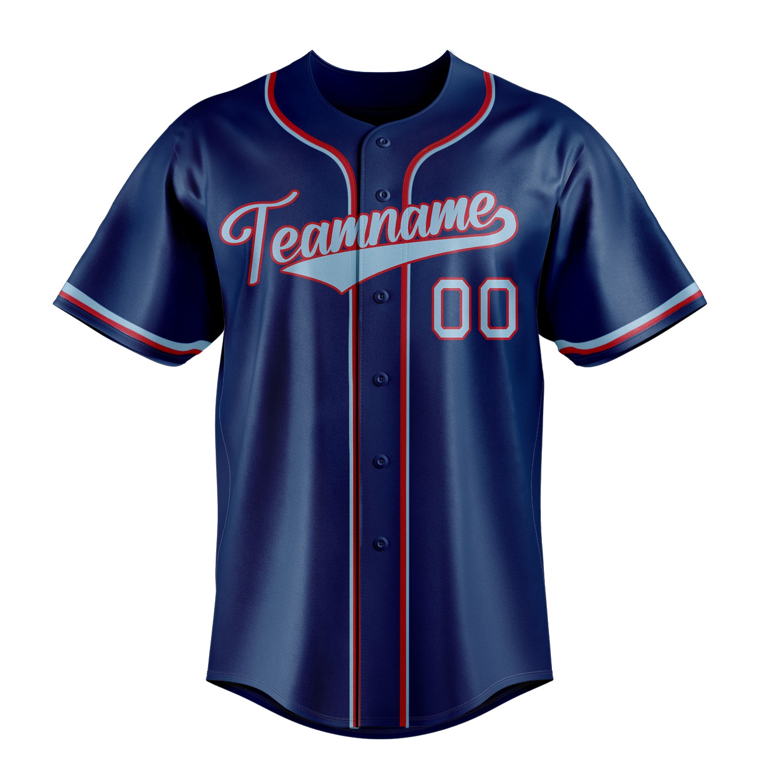 Custom Royal & Light Blue Color Fan Baseball Jersey