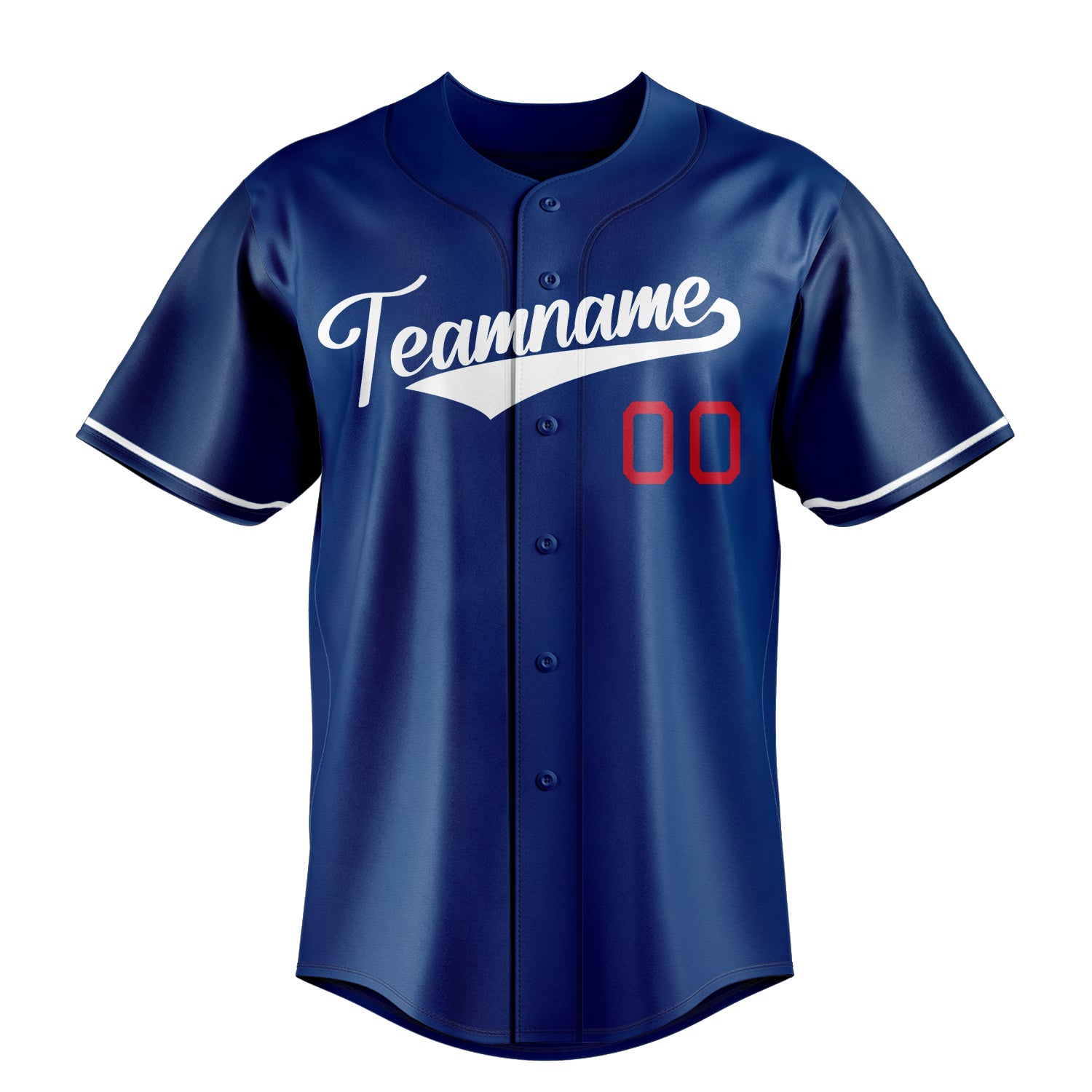 Custom Royal & White Color Fan Baseball Jersey