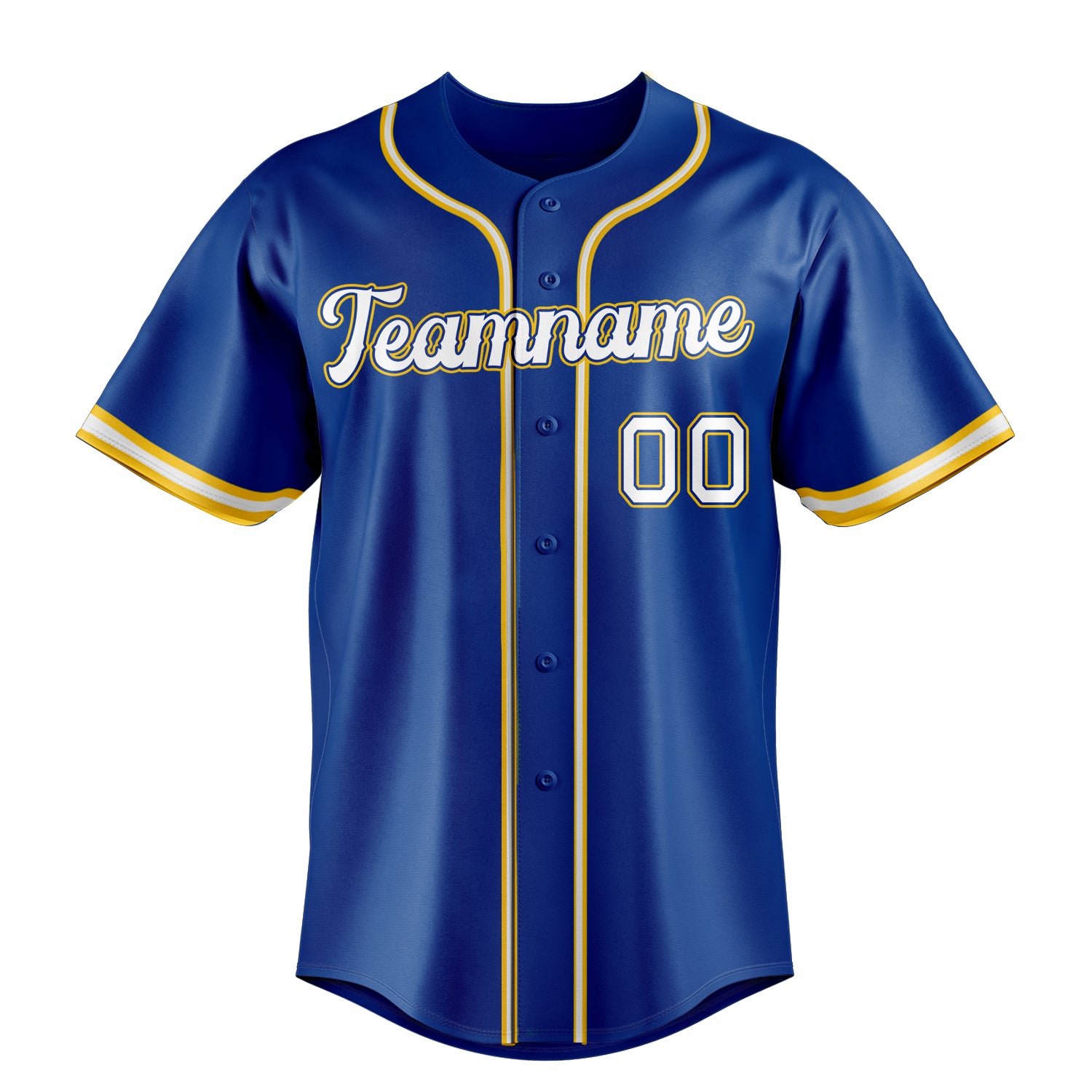 Custom Royal & White Color Fan Baseball Jersey