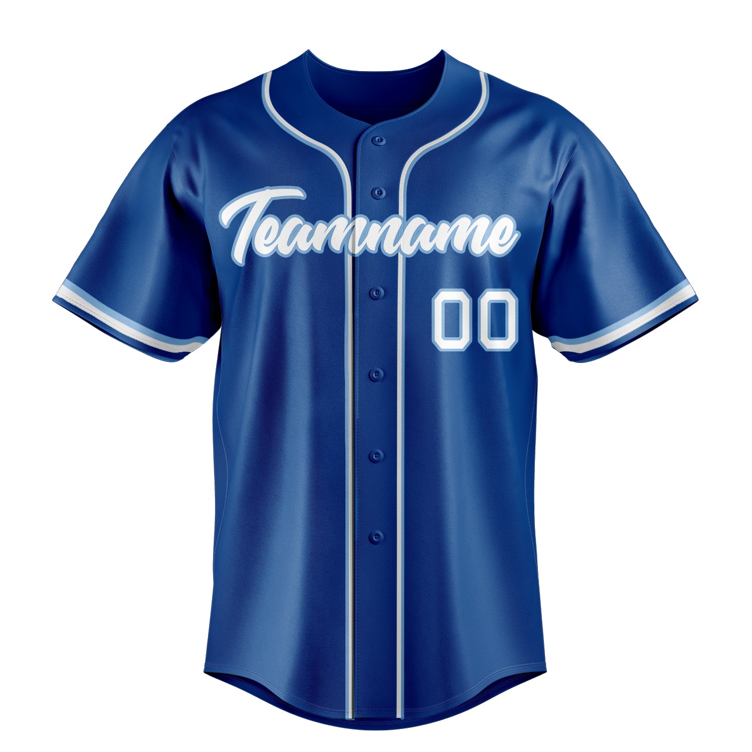 Custom Royal & White Color Fan Baseball Jersey