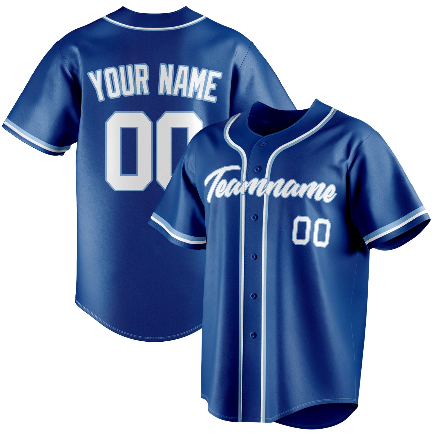 Custom Royal & White Color Fan Baseball Jersey BB01240531TY376