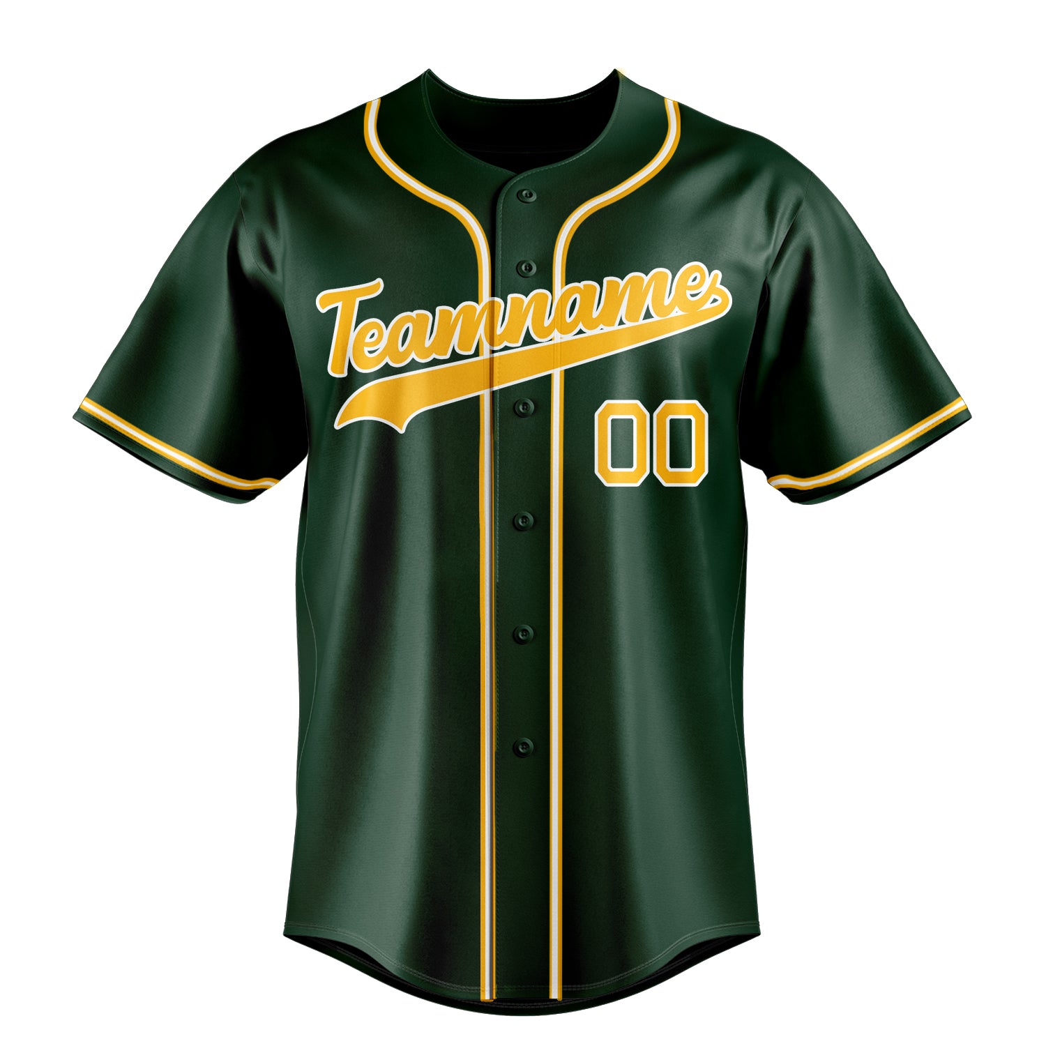 Custom Green & Gold Color Fan Baseball Jersey