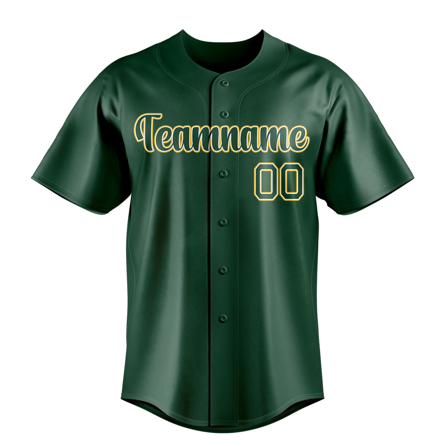 Custom Green & Gold Color Fan Baseball Jersey