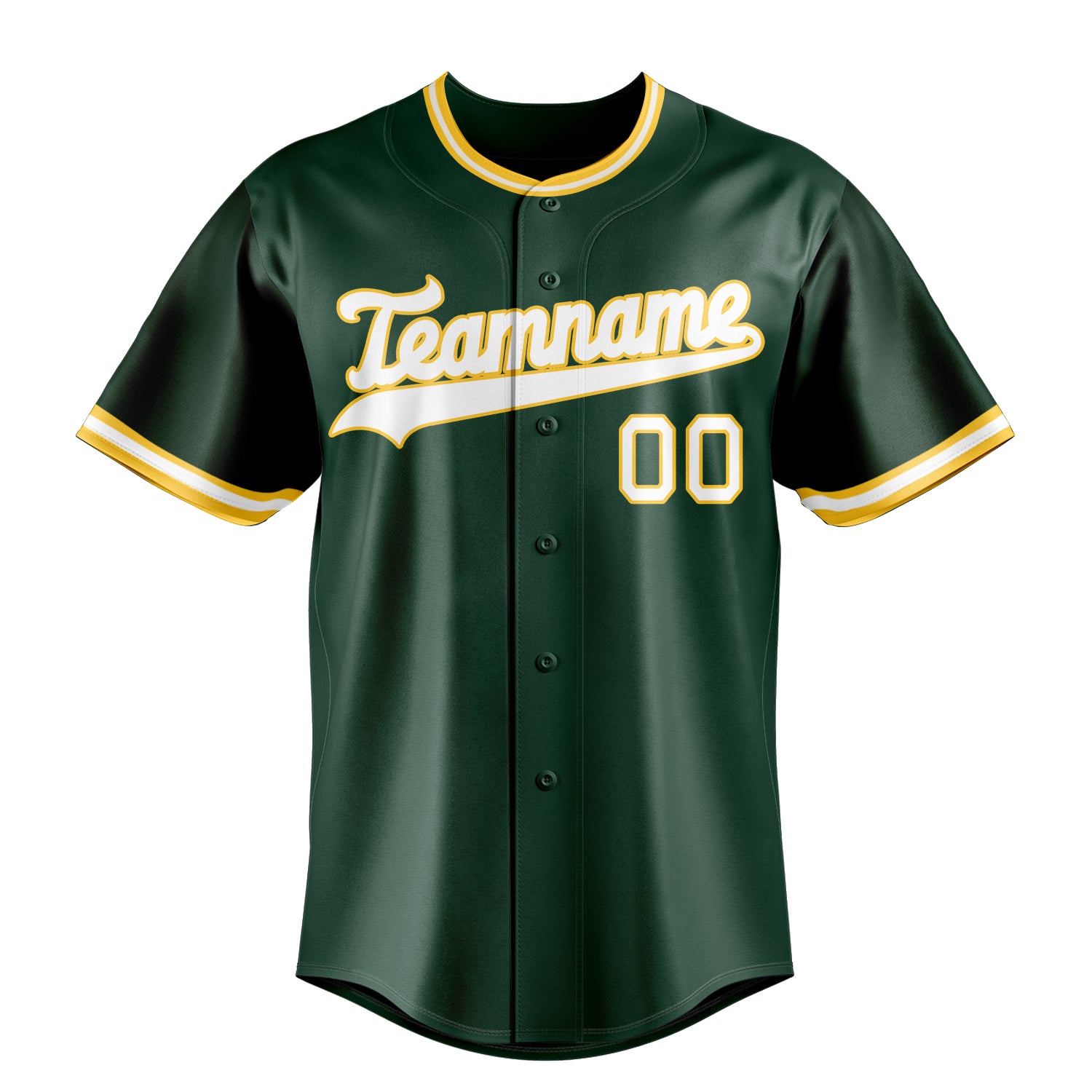 Custom Green & White Color Fan Baseball Jersey