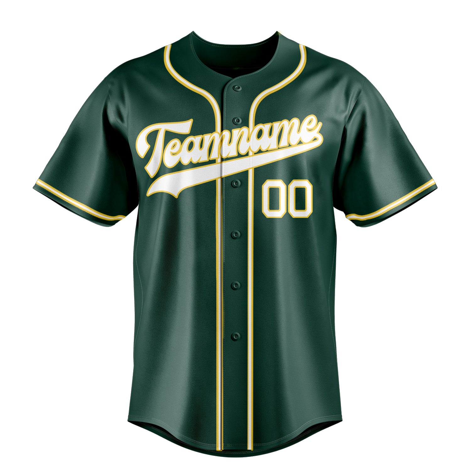 Custom Green & White Color Fan Baseball Jersey