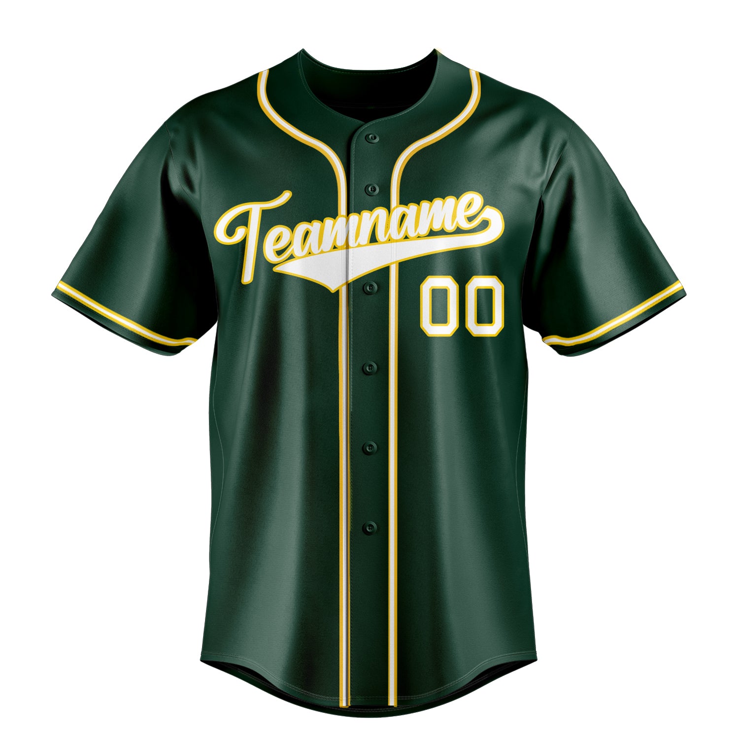 Custom Green & White Color Fan Baseball Jersey