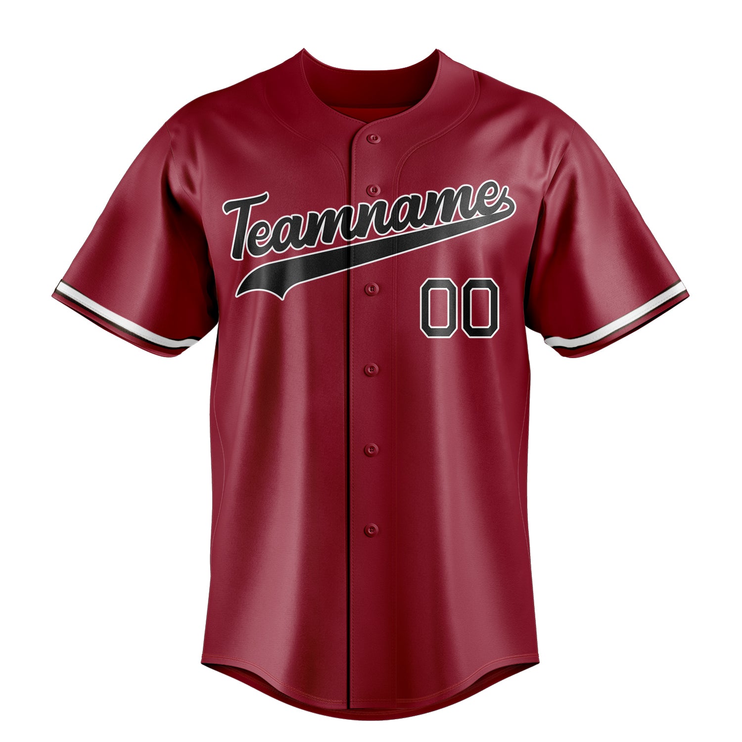 Custom Maroon & Black Color Fan Baseball Jersey