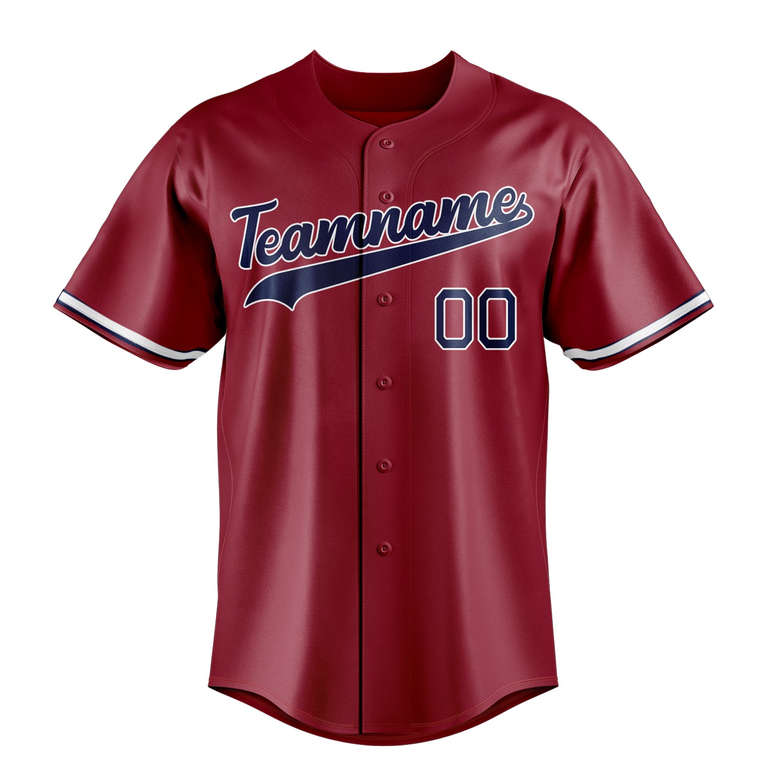 Custom Maroon & Navy Color Fan Baseball Jersey