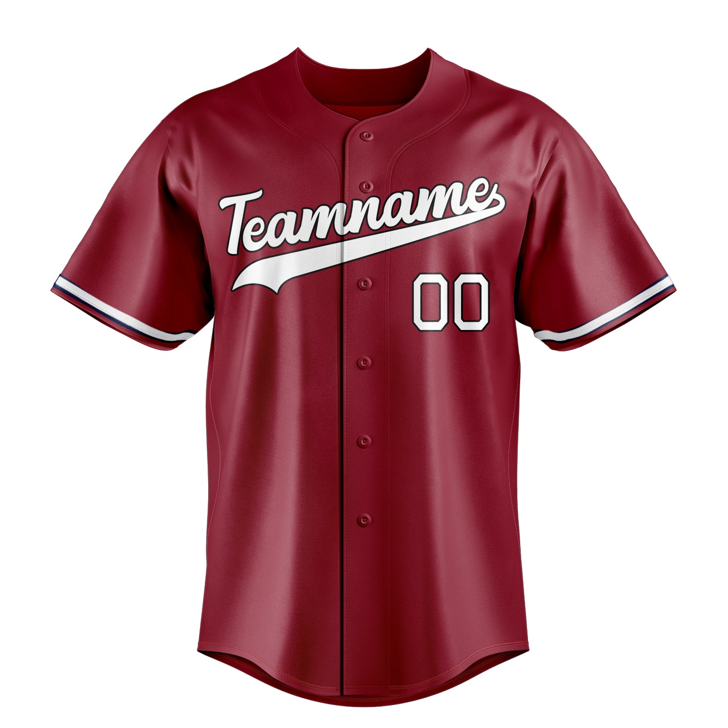 Custom Maroon & White Color Fan Baseball Jersey