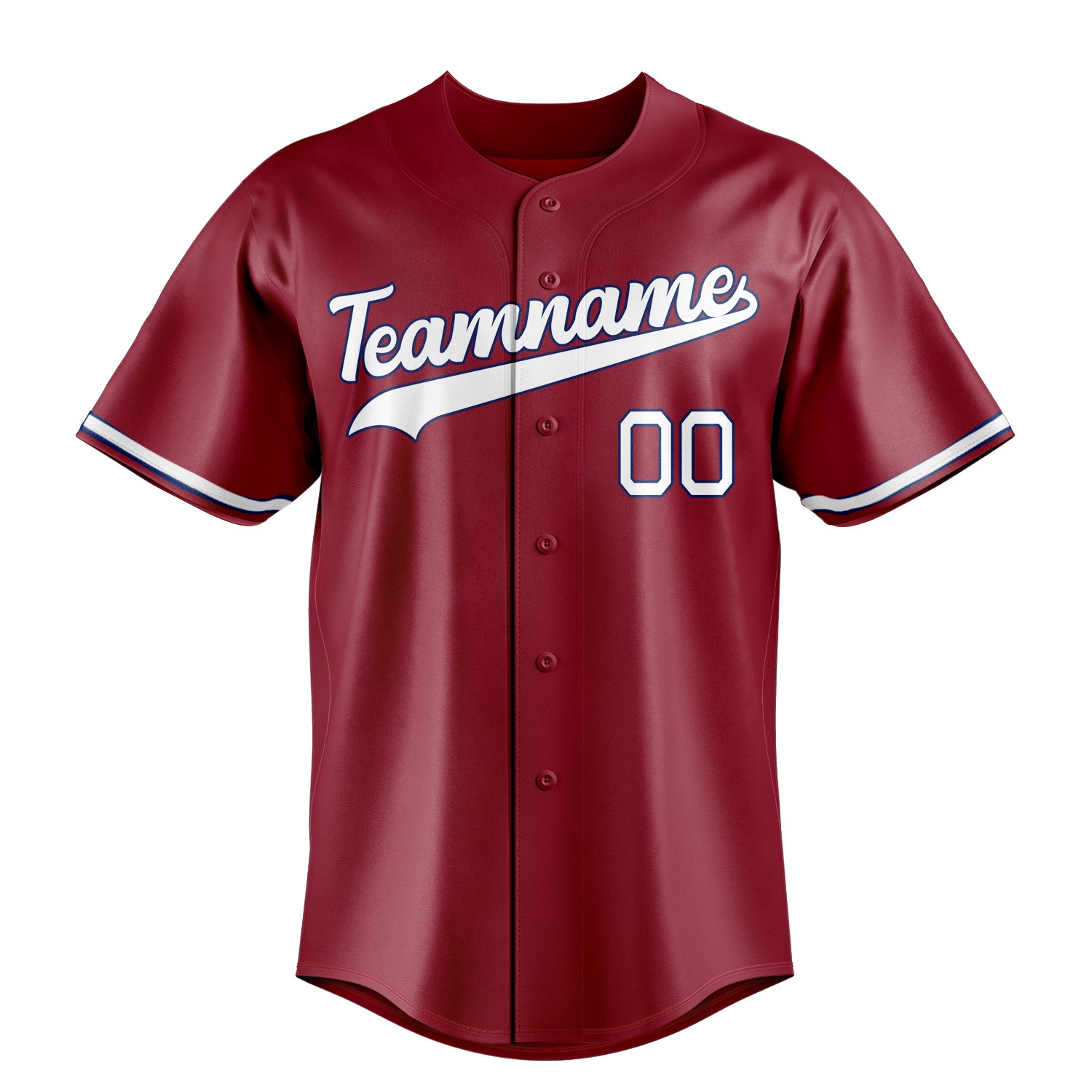 Custom Maroon & White Color Fan Baseball Jersey