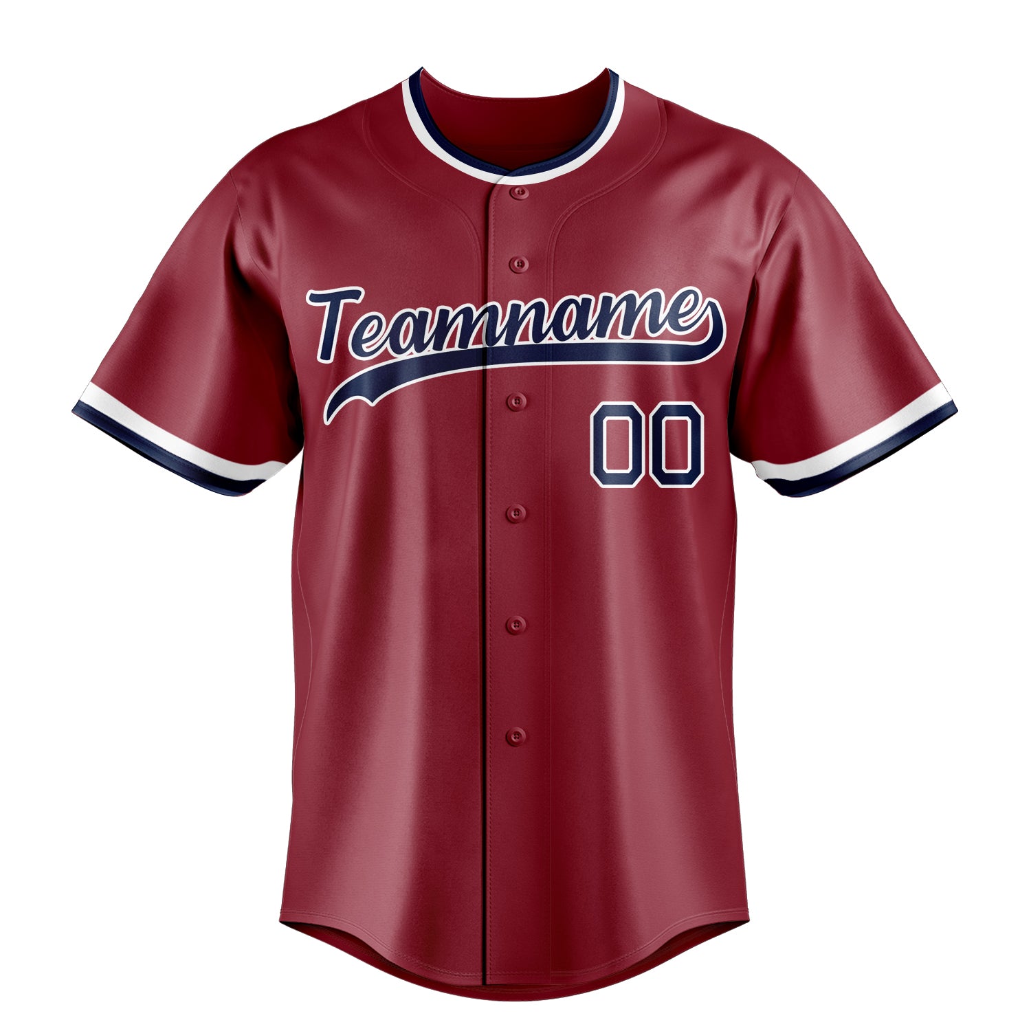 Custom Maroon & Navy Color Fan Baseball Jersey