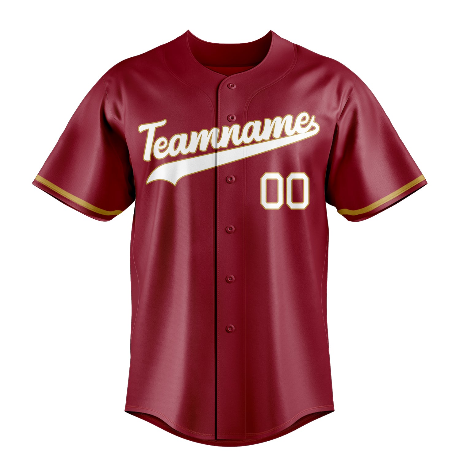 Custom Maroon & White Color Fan Baseball Jersey