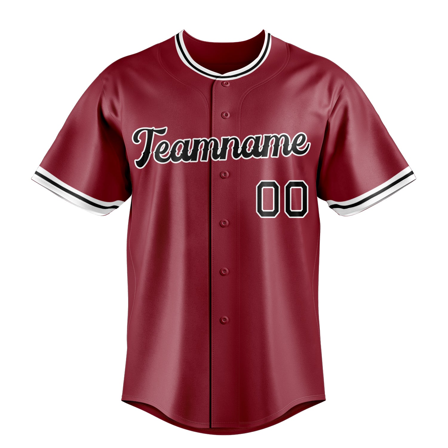 Custom Maroon & Black Color Fan Baseball Jersey