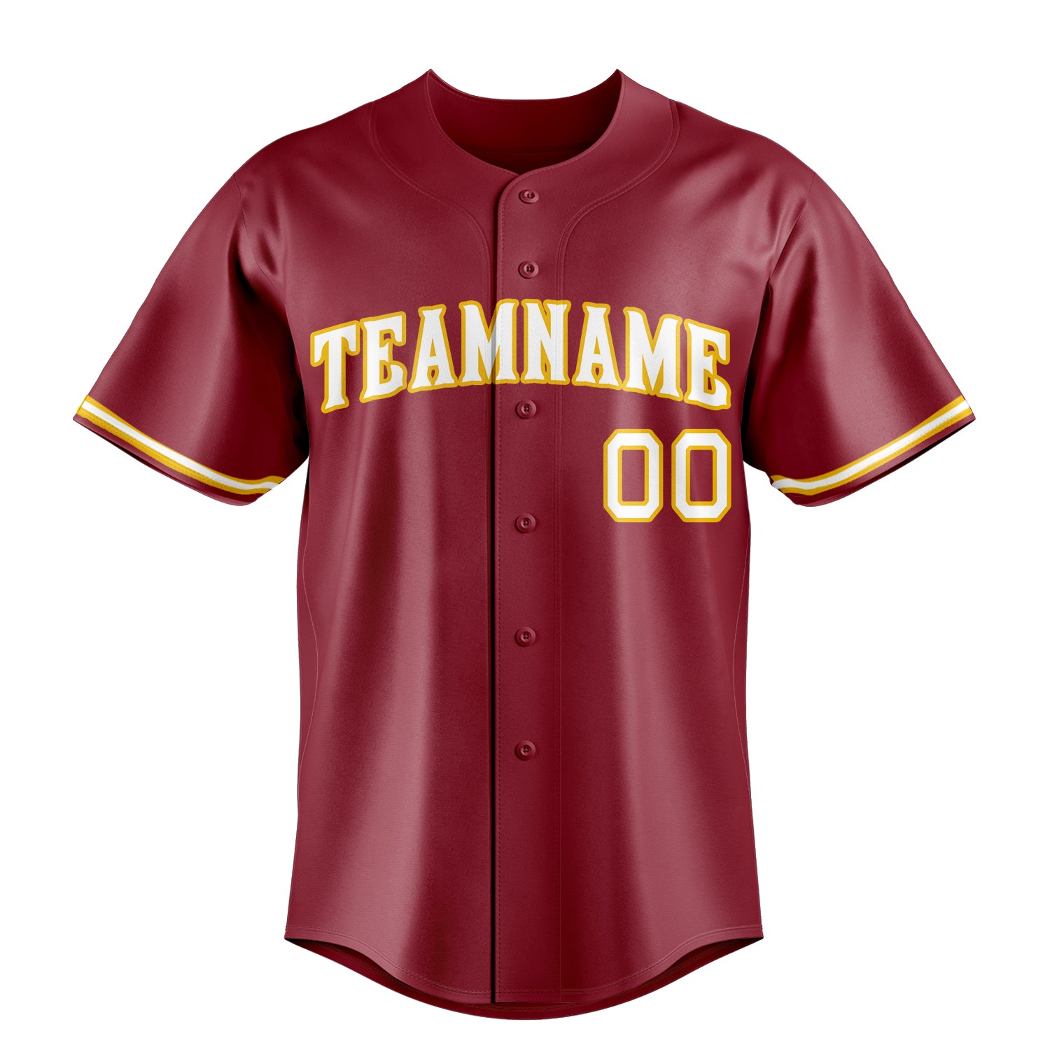 Custom Maroon & White Color Fan Baseball Jersey
