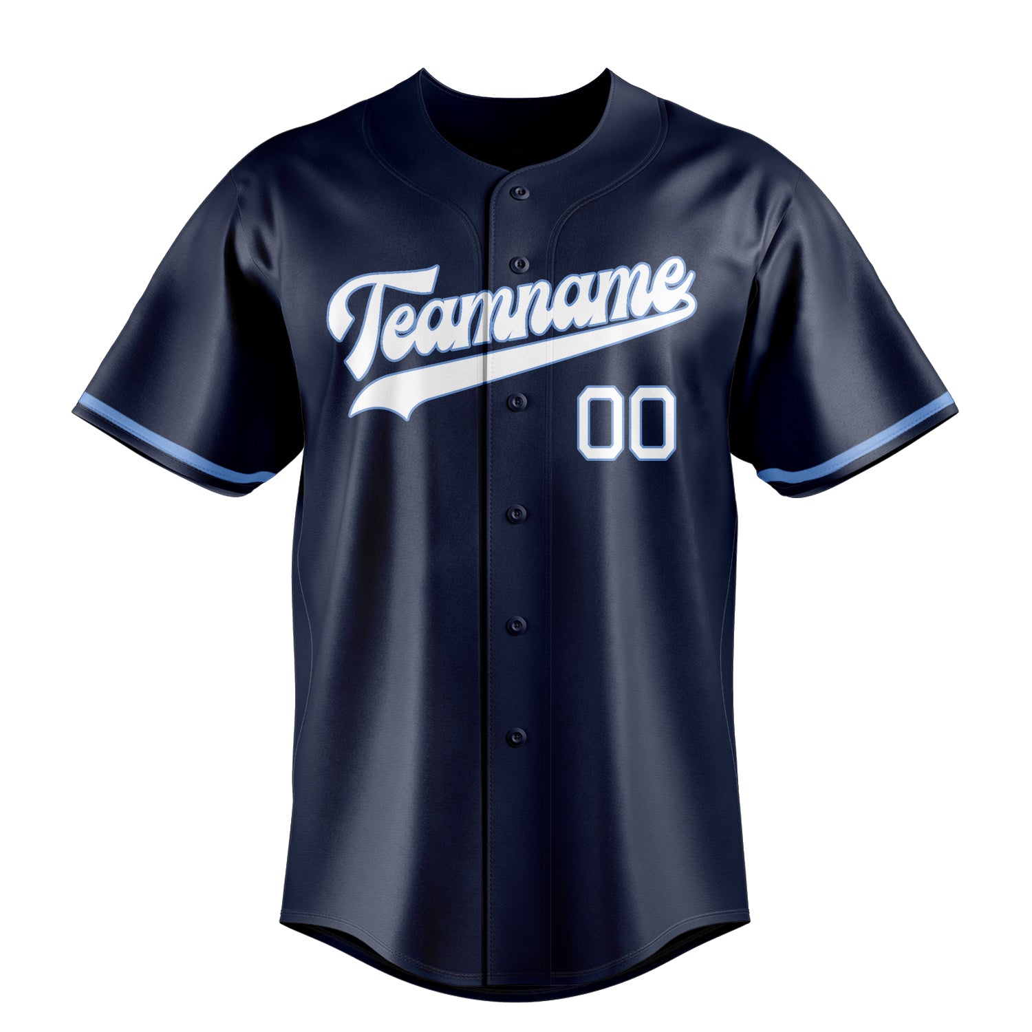 Custom Navy & White Color Fan Baseball Jersey