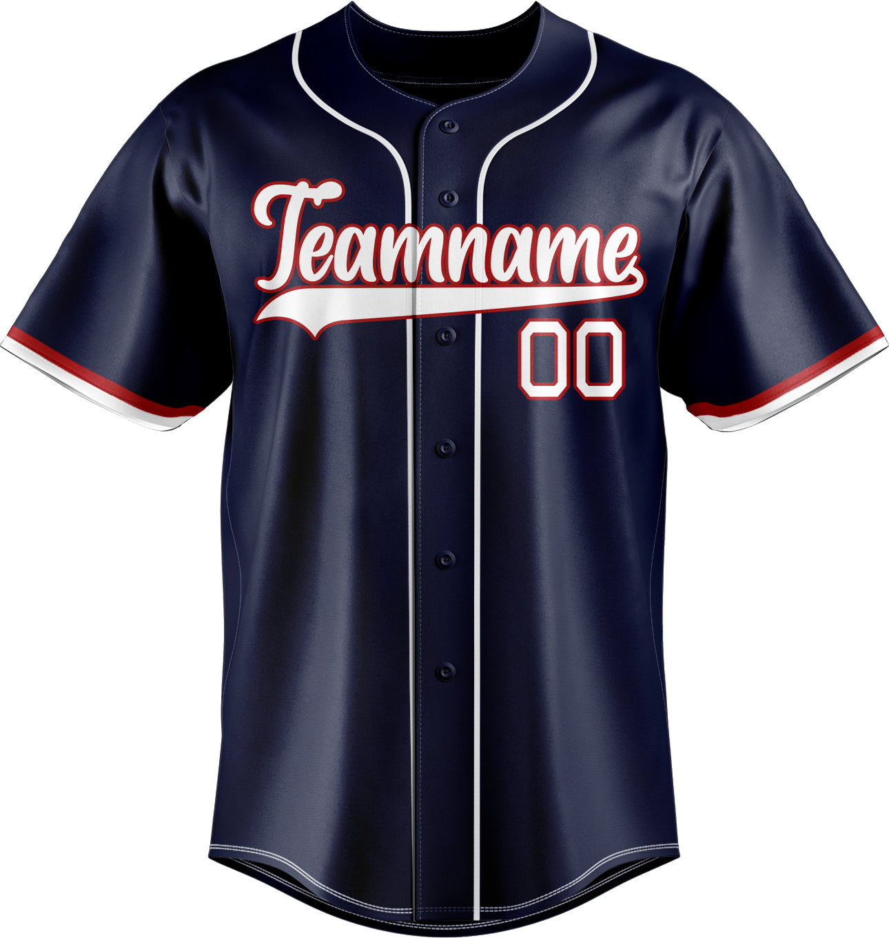 Custom Navy & White Color Fan Baseball Jersey