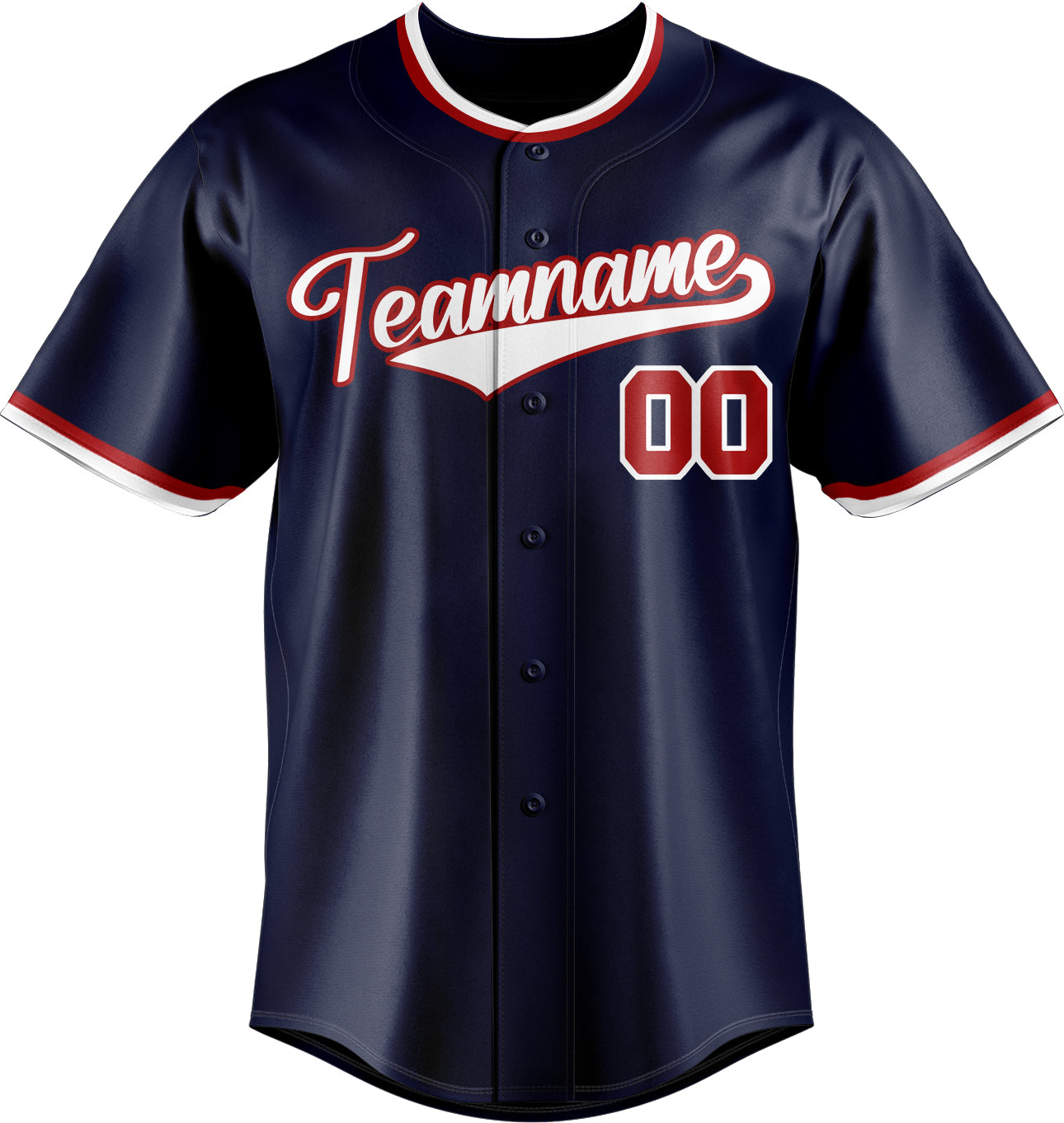 Custom Navy & White Color Fan Baseball Jersey