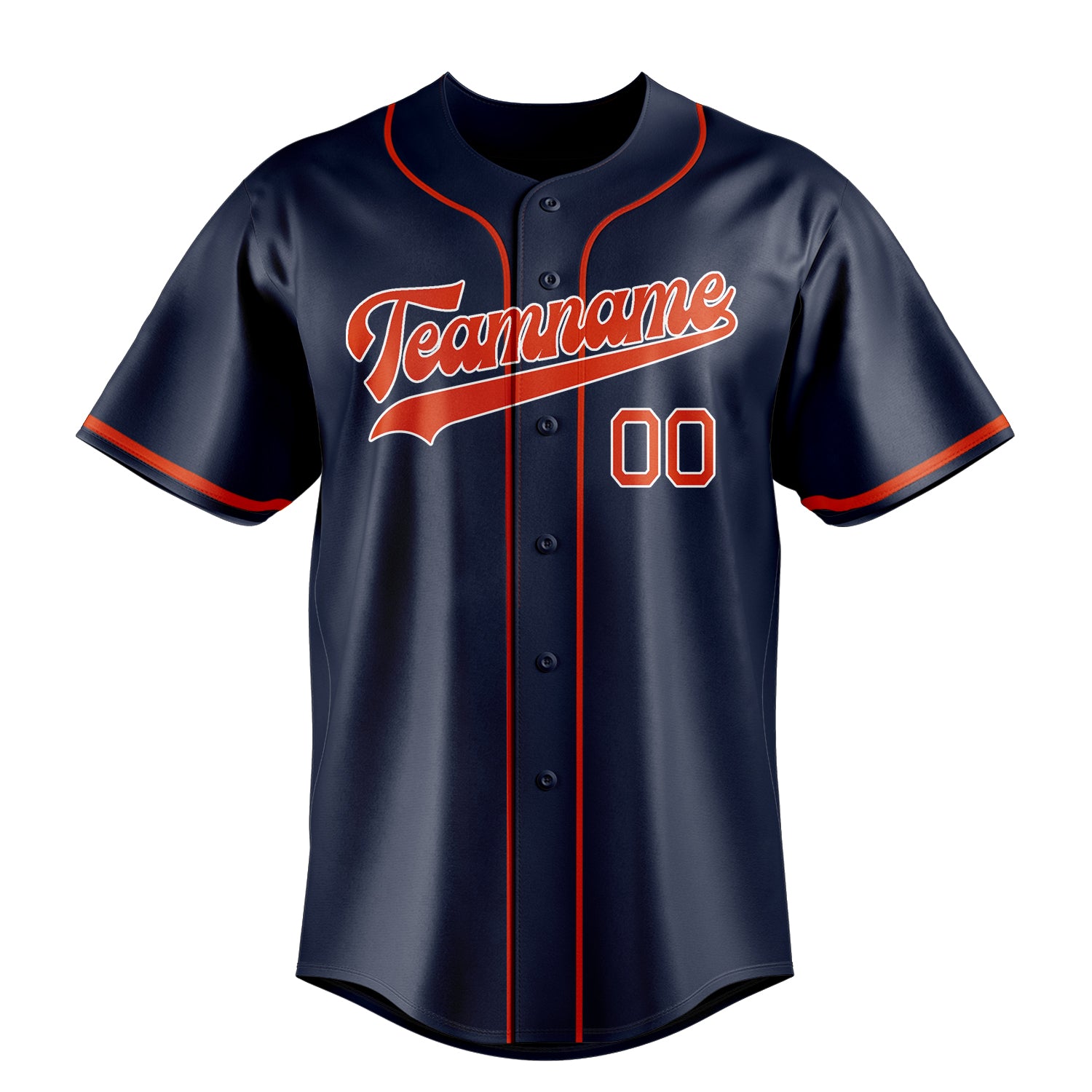 Custom Navy & Red Color Fan Baseball Jersey
