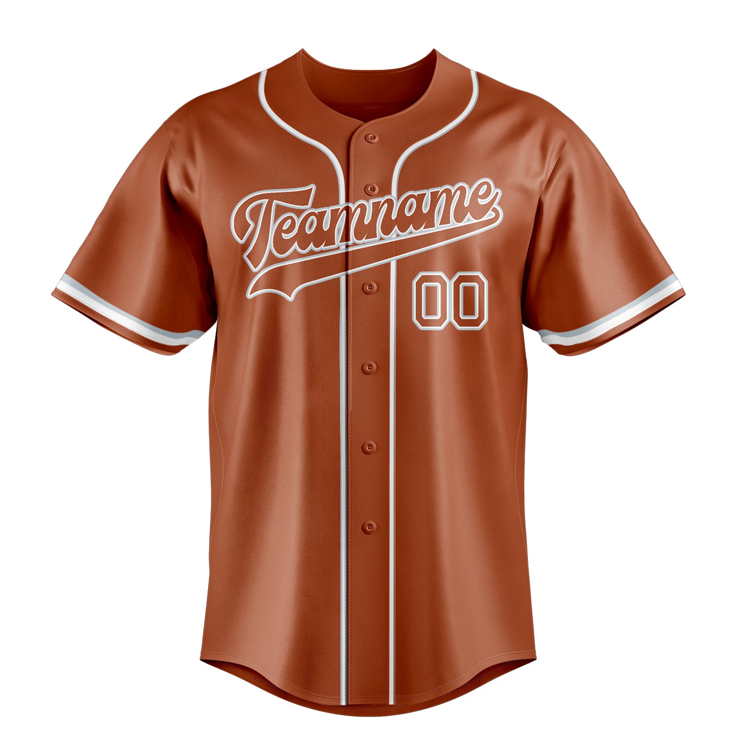 Custom Texas Orange & White Color Fan Baseball Jersey