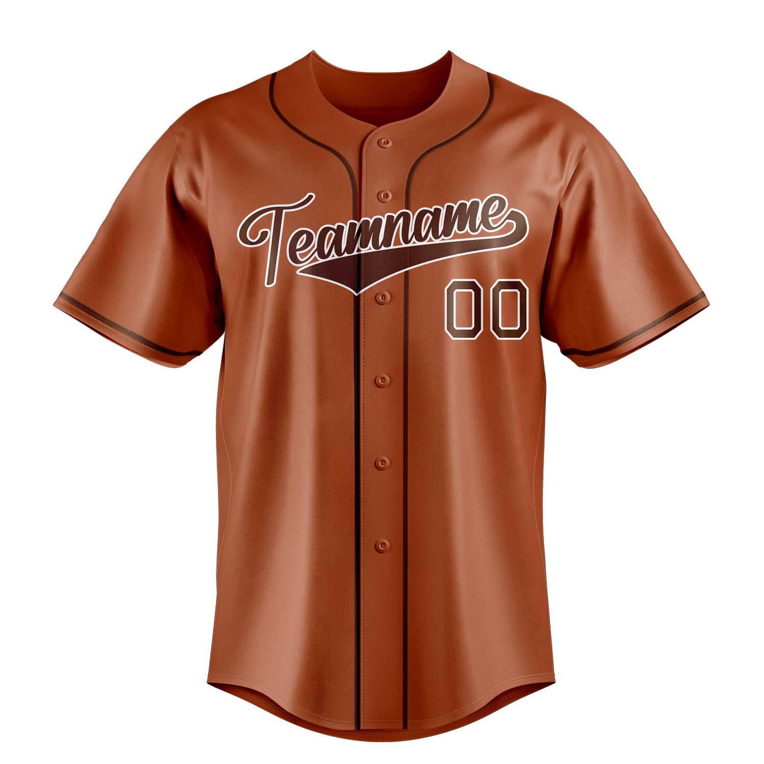 Custom Texas Orange & Brown Color Fan Baseball Jersey