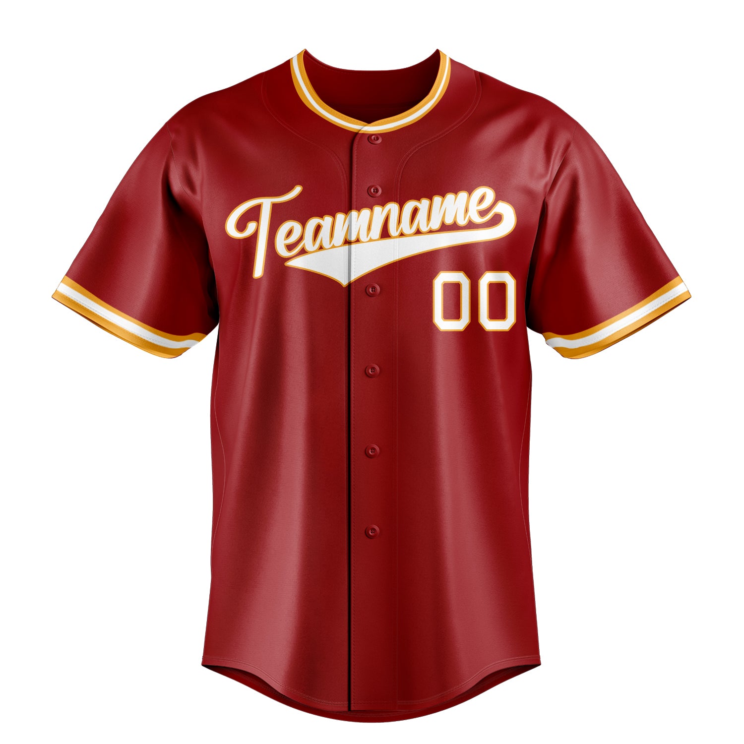 Custom Red & White Color Fan Baseball Jersey